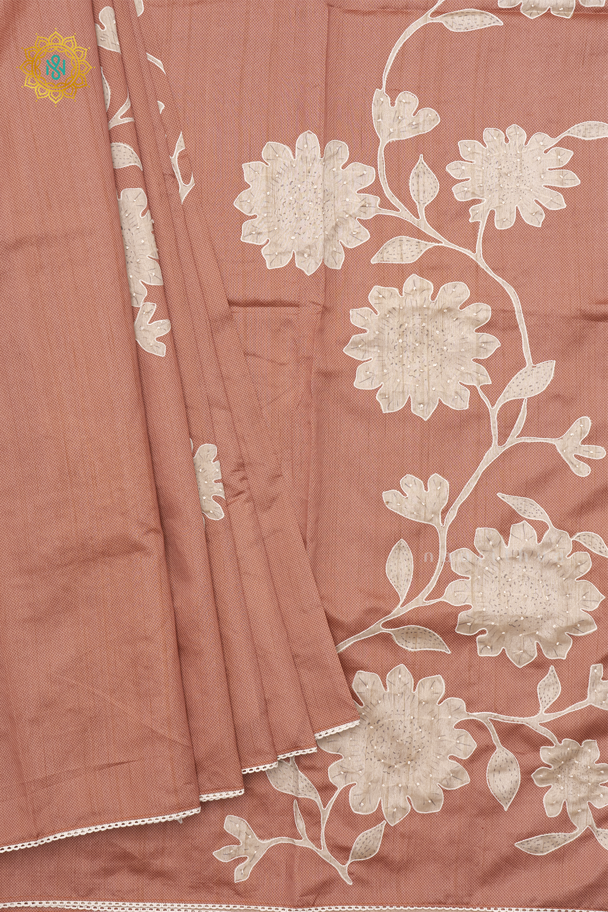 PEACH - SEMI TUSSAR SILK