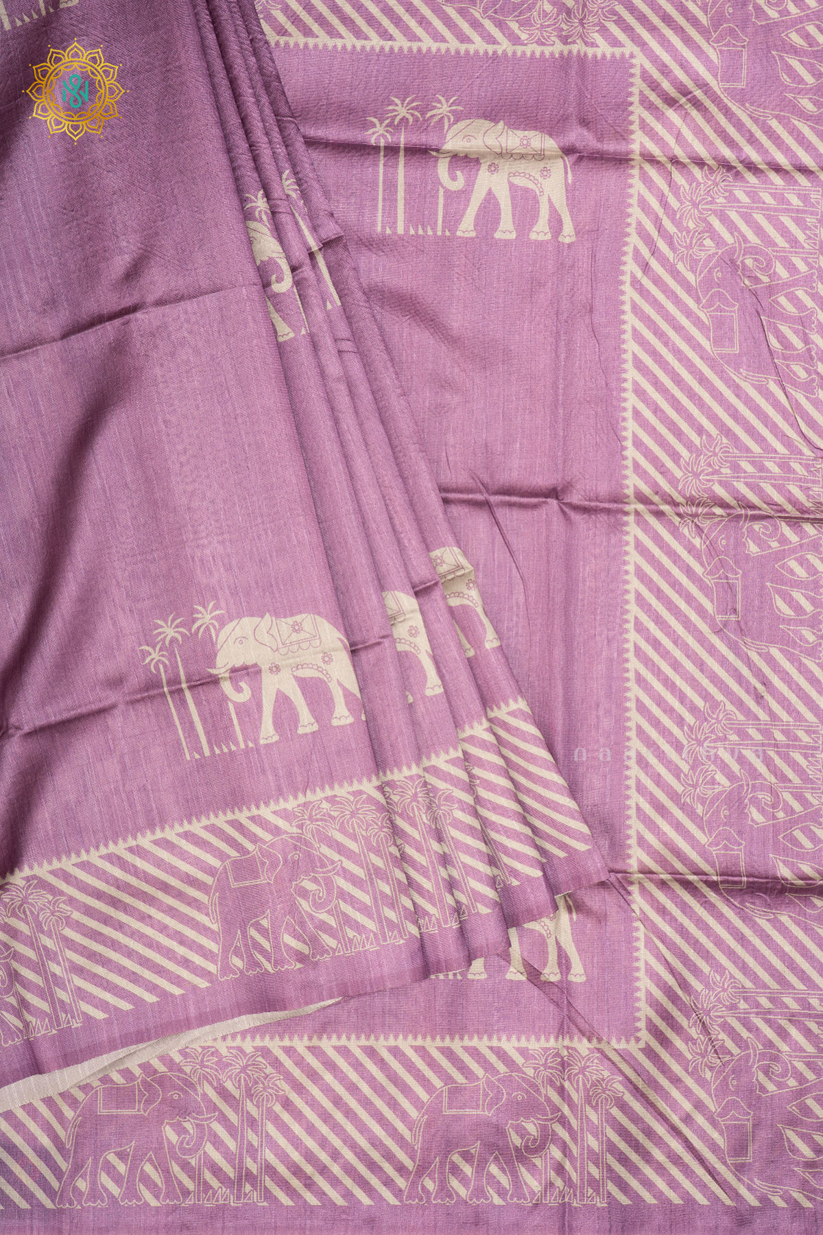 LAVENDER - SEMI TUSSAR SILK