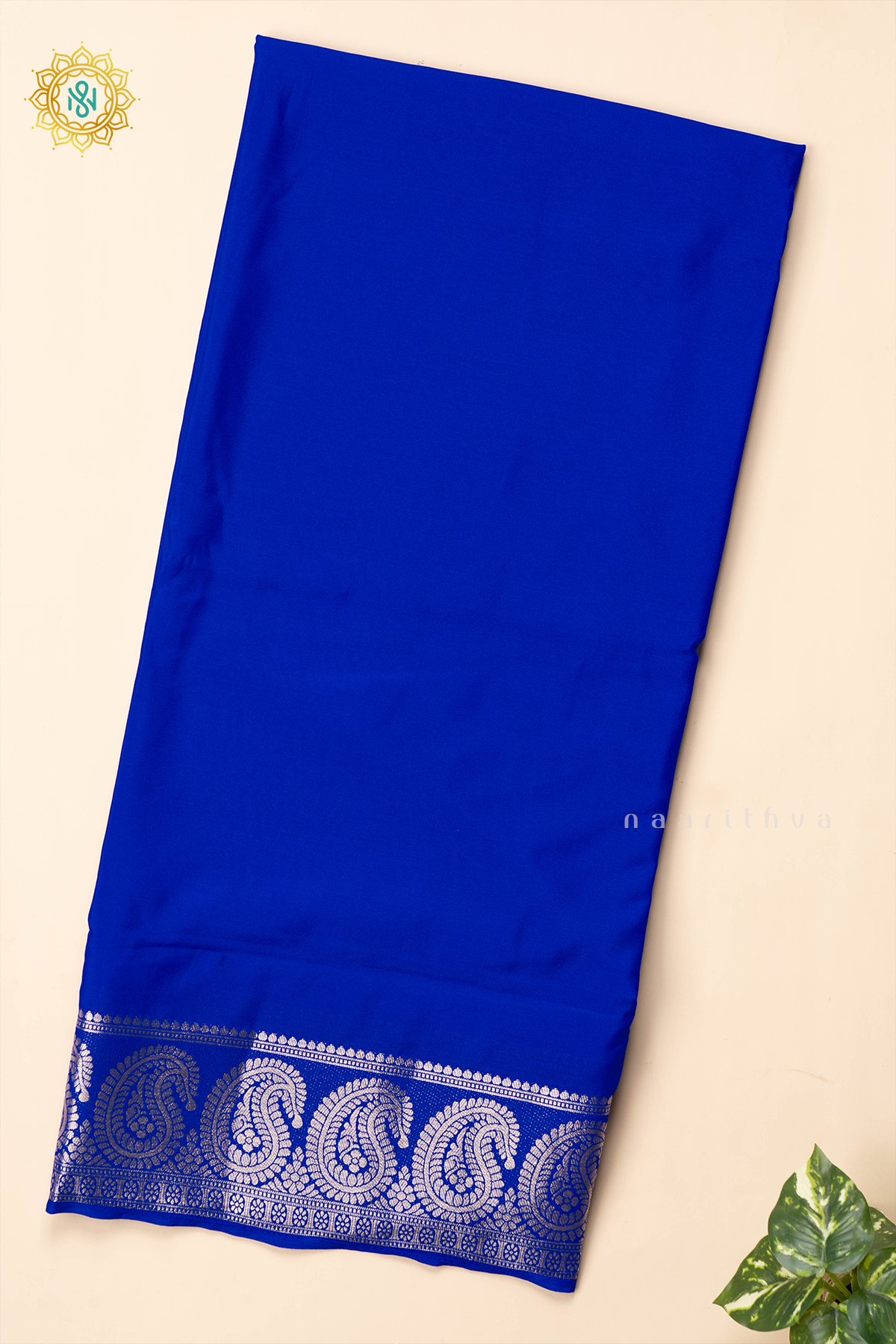 ROYAL BLUE - SEMI MYSORE CREPE SILK