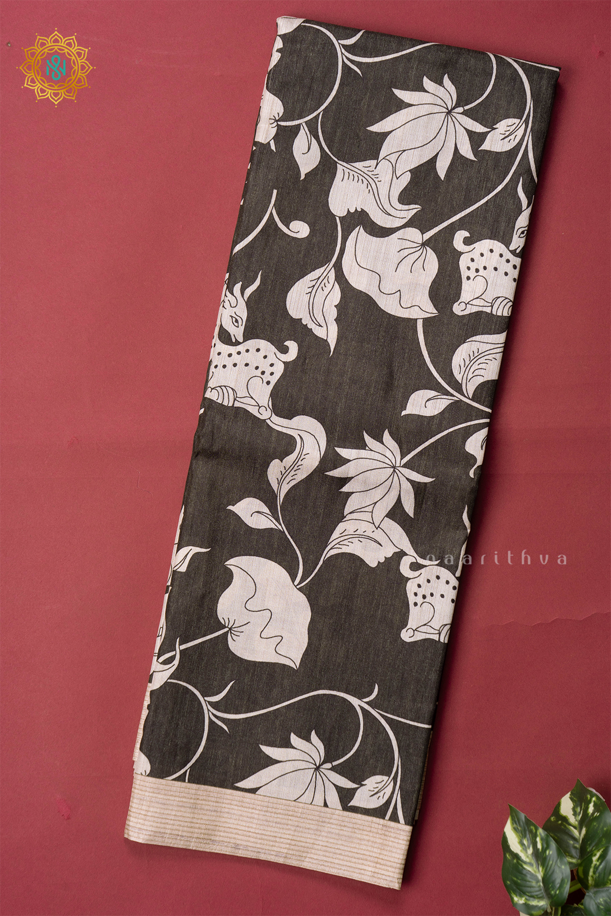 OLIVE GREEN WITH OFF WHITE - KOTHA TUSSAR