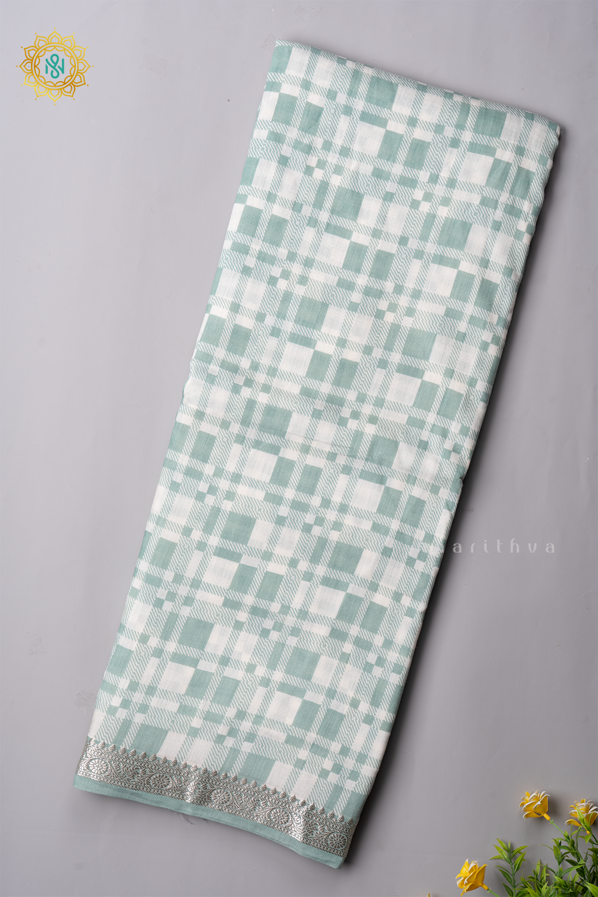 PISTA GREEN WITH WHITE - BUTTER CREPE