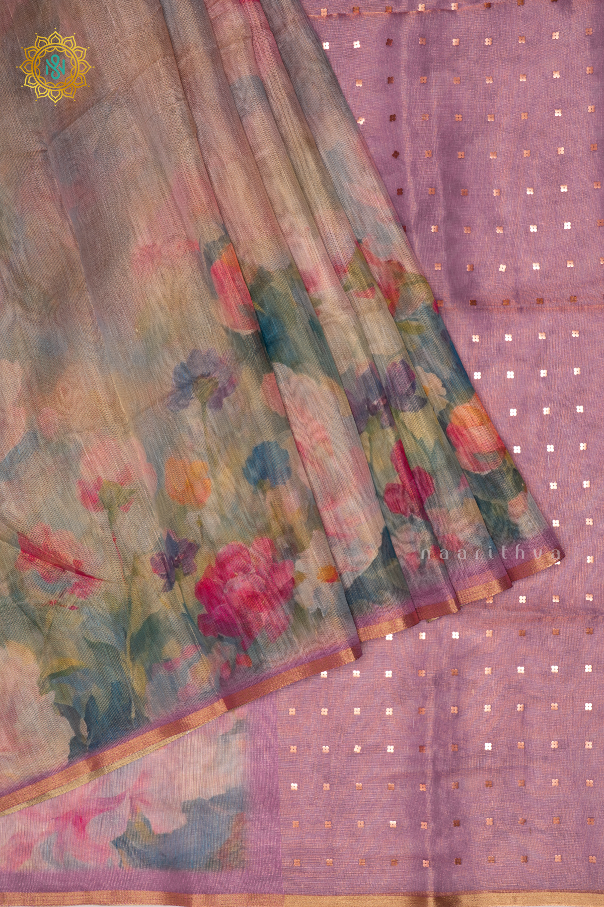 LIGHT GREEN WITH LAVENDER - LINEN TISSUE