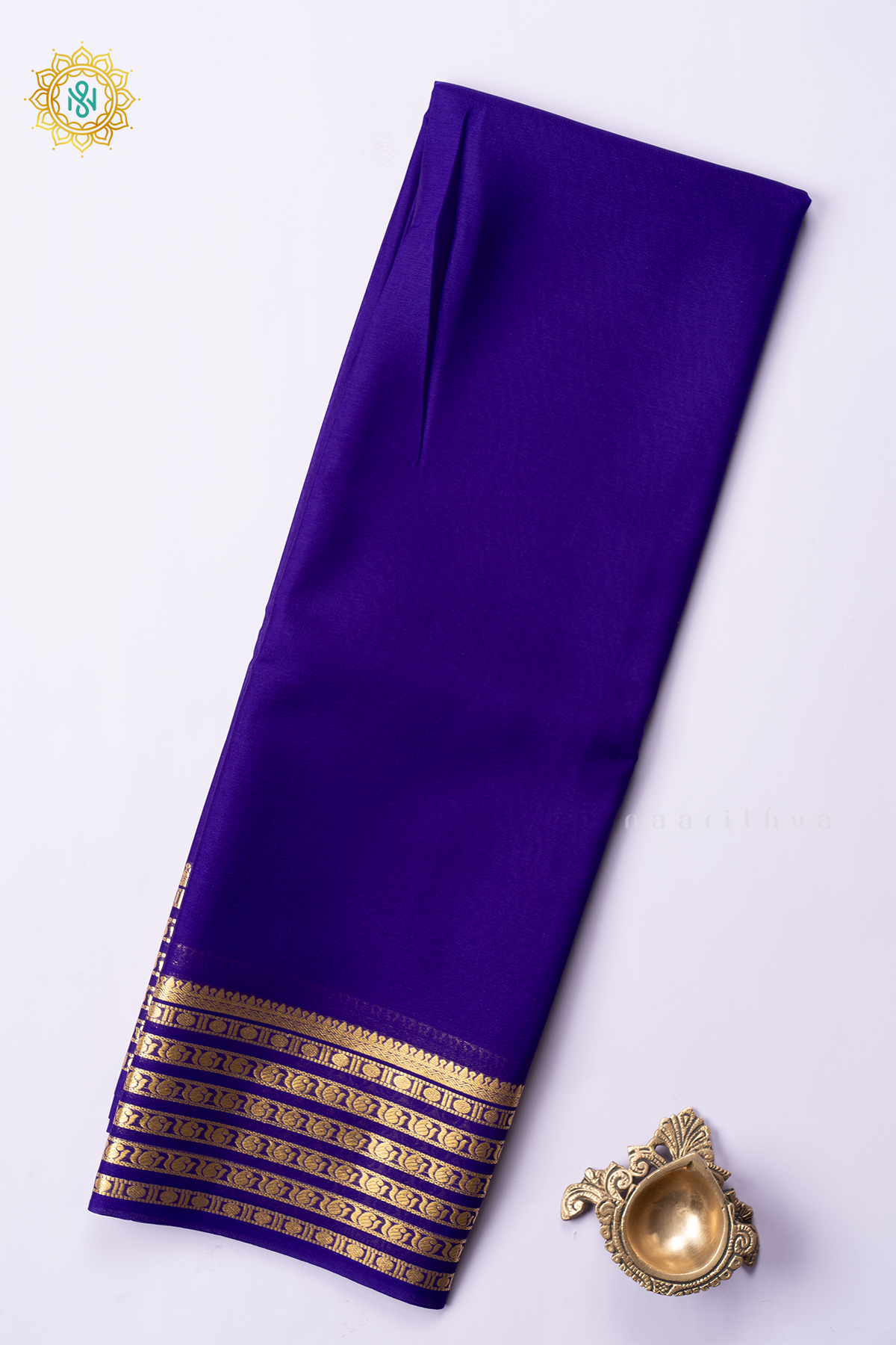 BLUE - PURE MYSORE CREPE SILK
