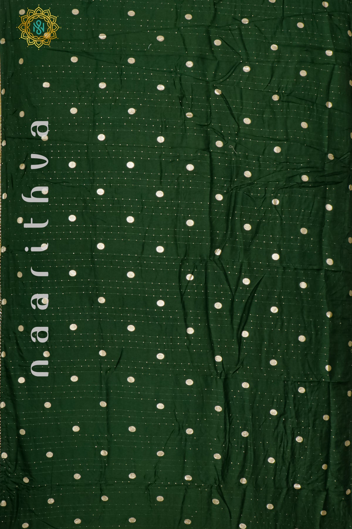 BOTTLE GREEN WITH LIGHT GREEN - DOLA SILK