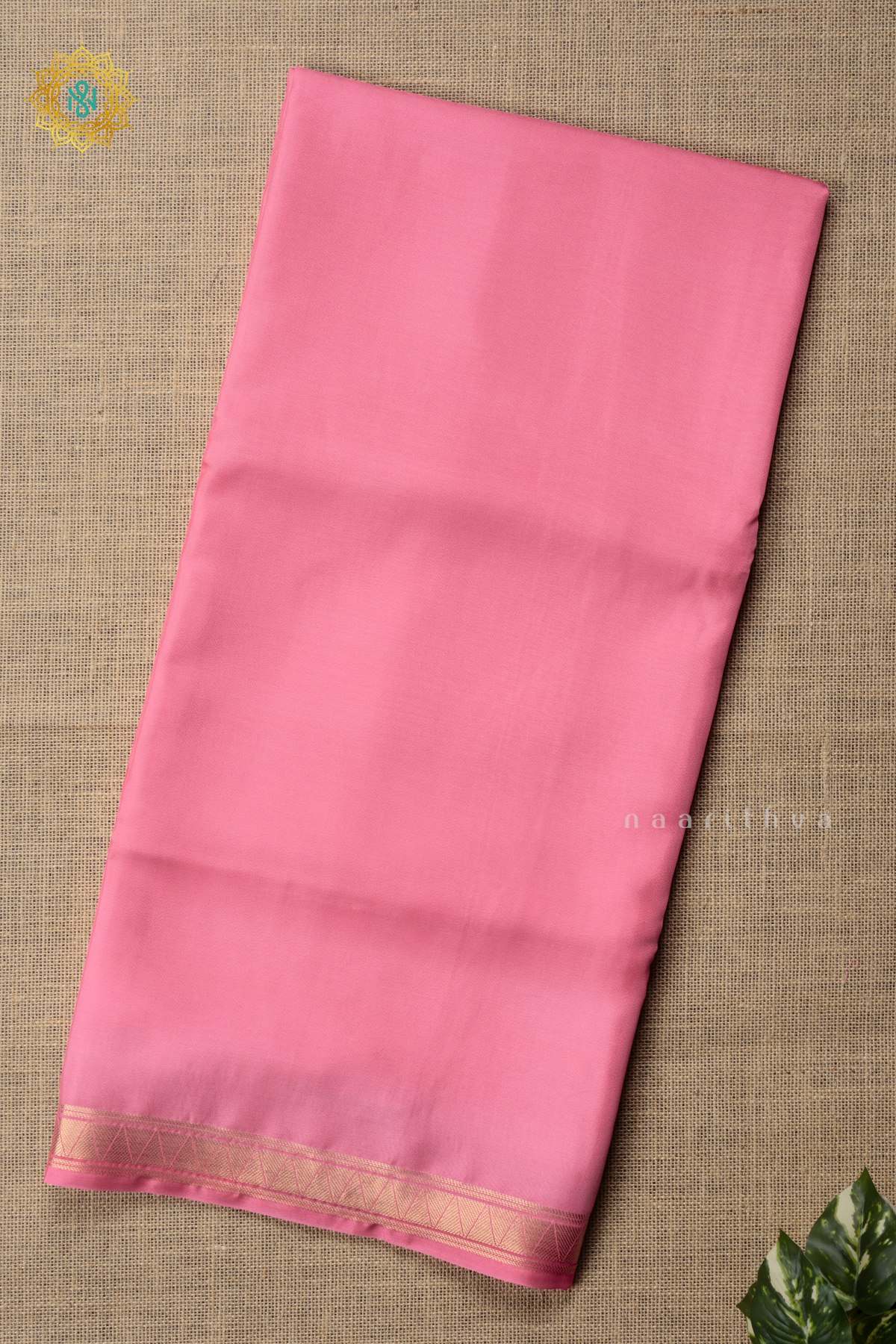 PEACH - SEMI MYSORE CREPE SILK