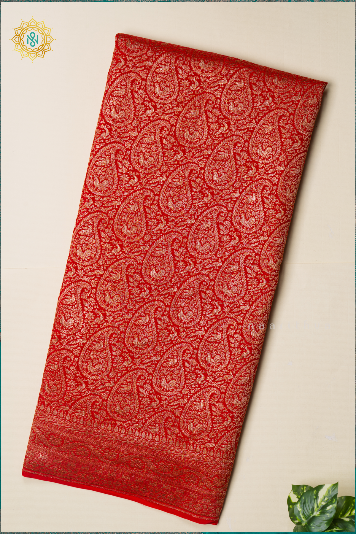 RED - PURE BANARASI CREPE