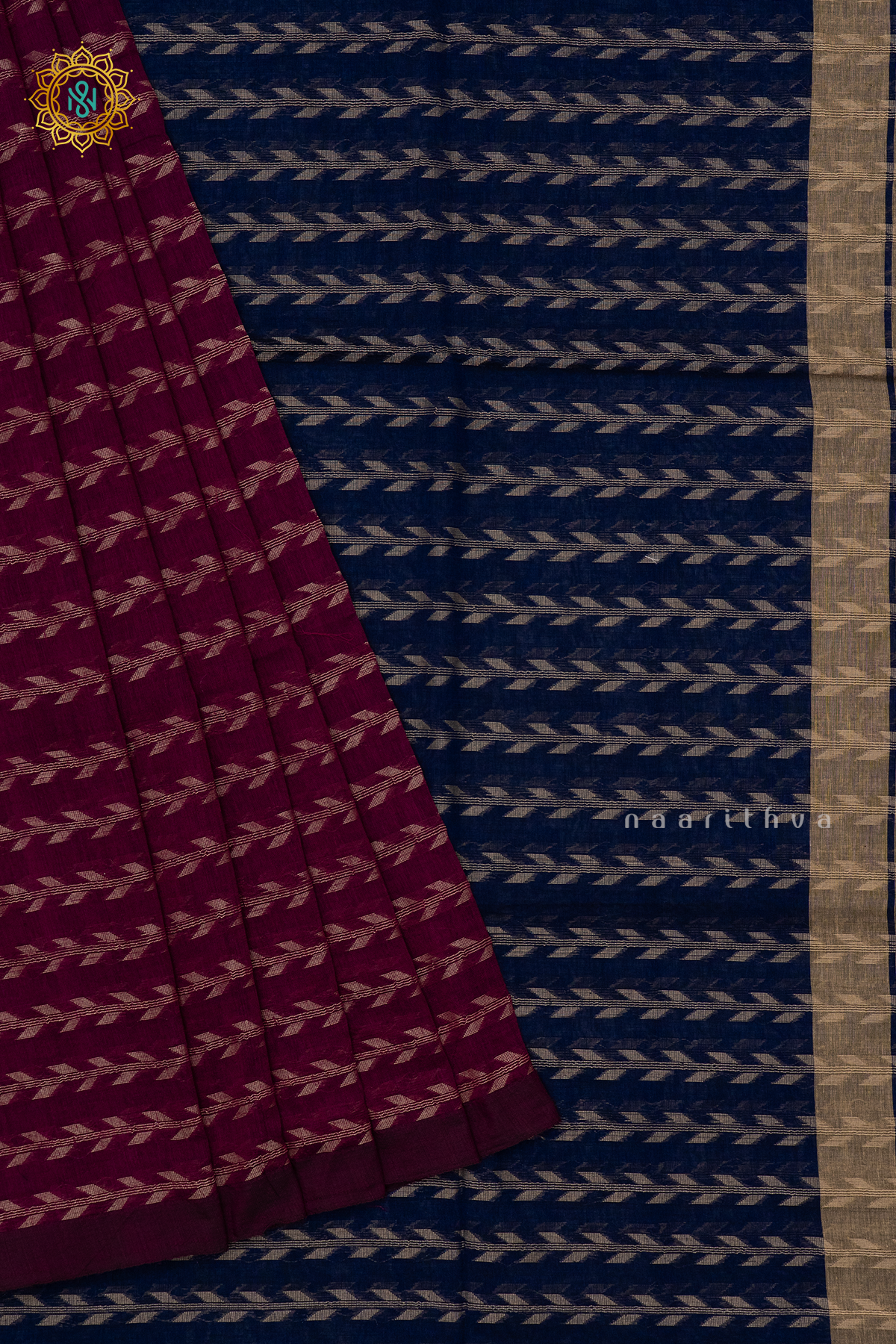 MAGENTA WITH BLUE - MUL COTTON