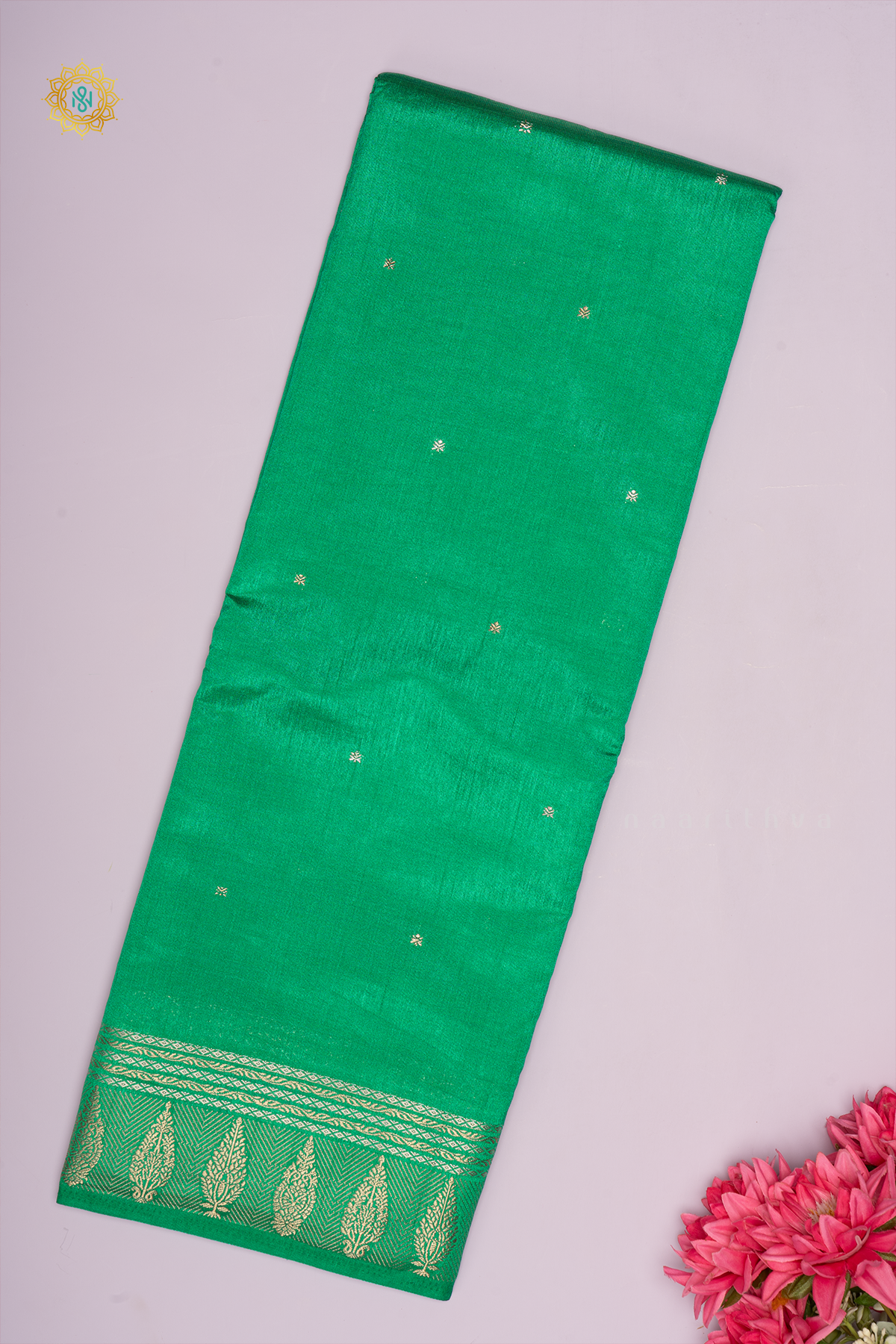 GREEN - SEMI RAW SILK