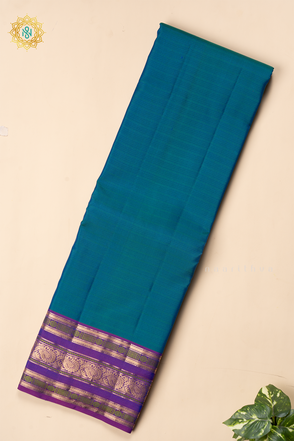 BLUE WITH PURPLE - PURE KANJIVARAM SILK