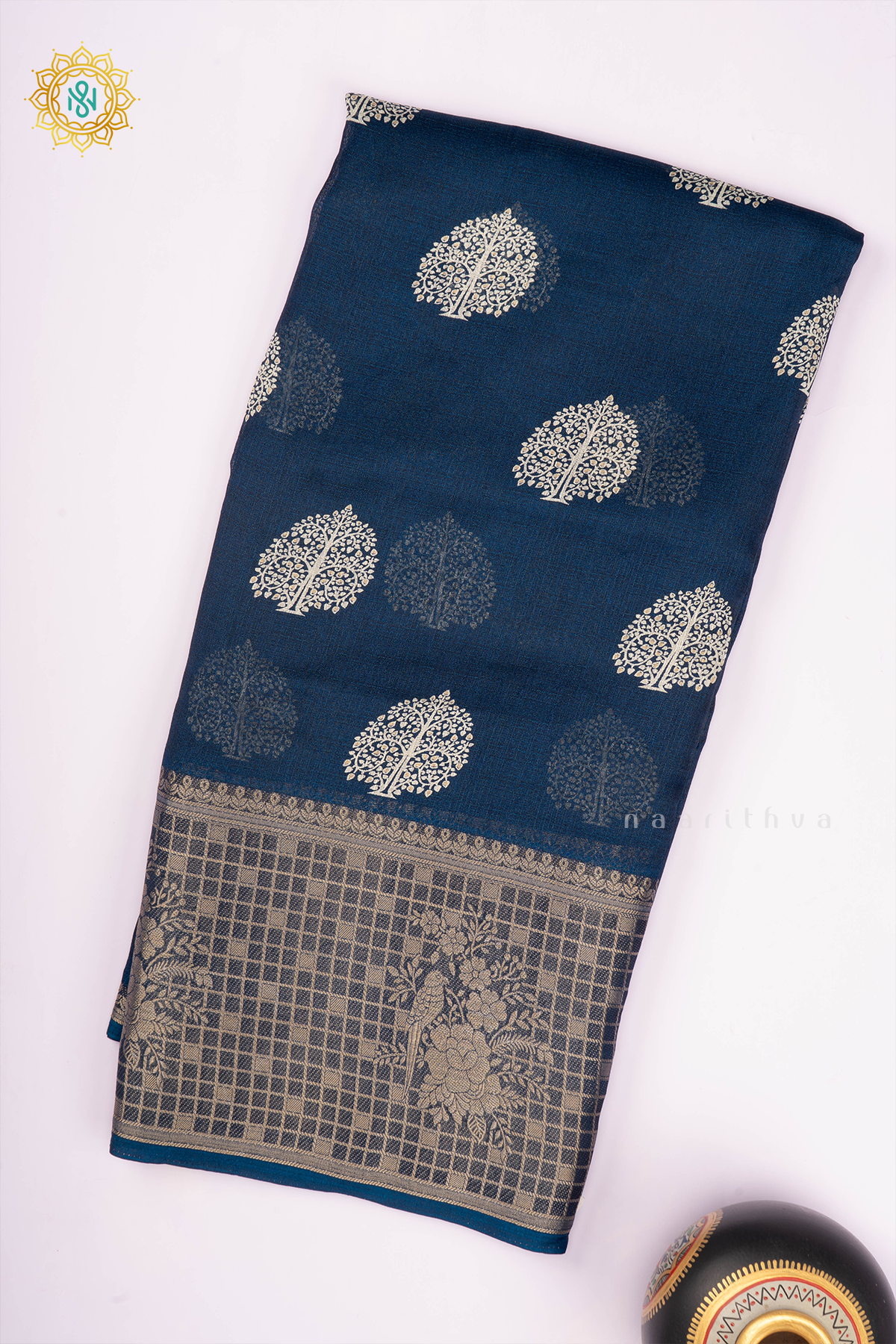 PEACOCK BLUE - SEMI GEORGETTE