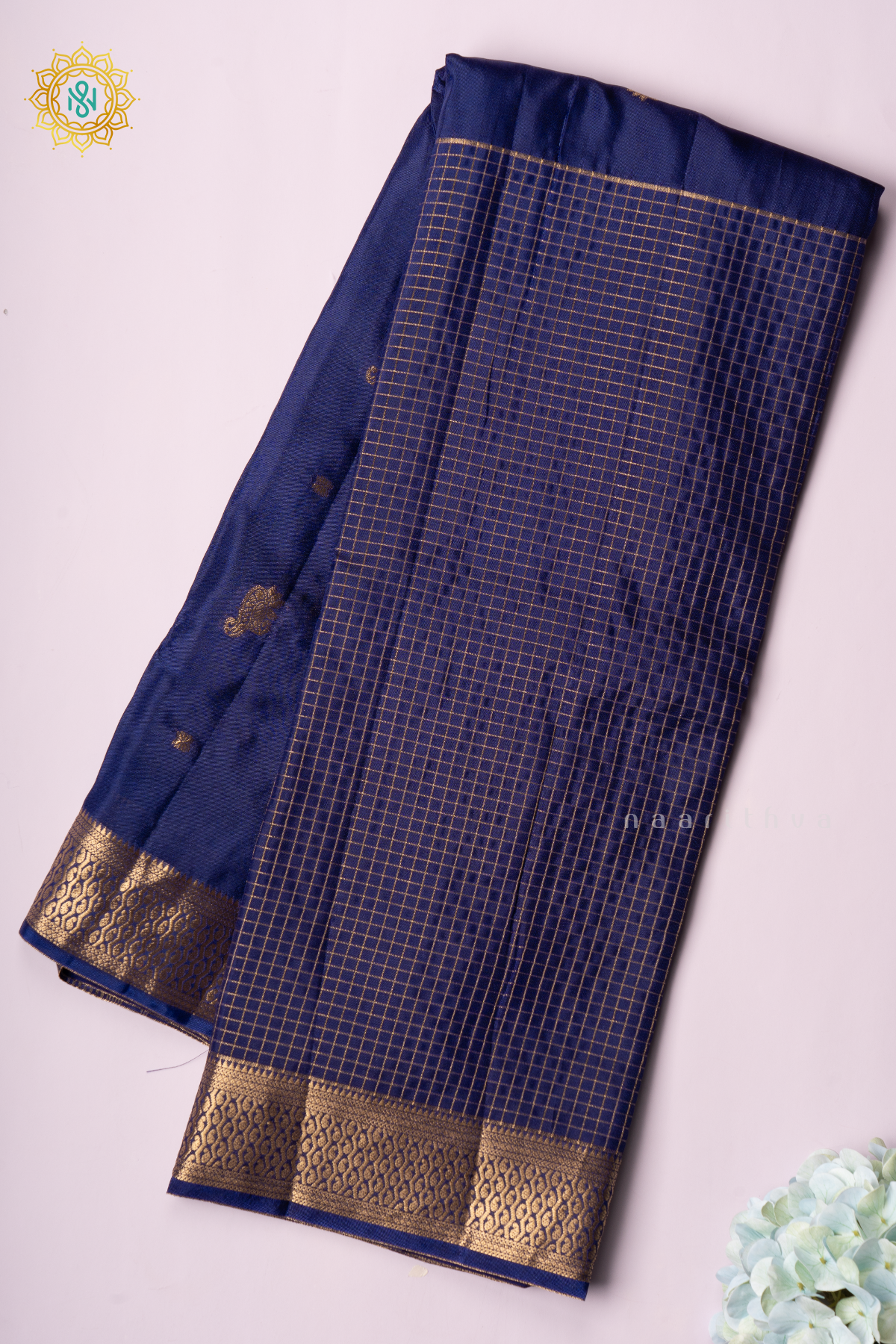 NAVY BLUE - SEMI CREPE SILK