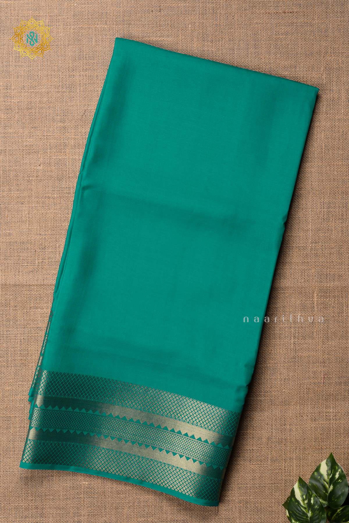 CYAN GREEN - SEMI MYSORE CREPE SILK