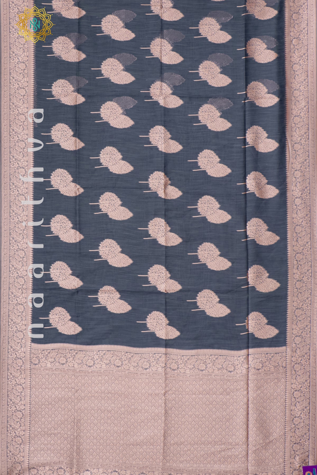 GREY - SEMI RAW SILK