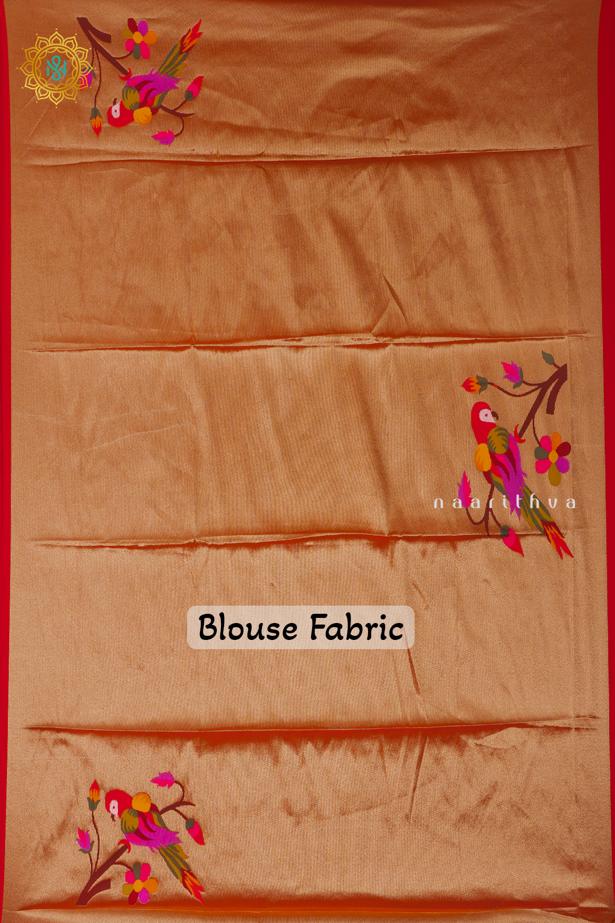 RED - SEMI SILK PAITHANI BIT