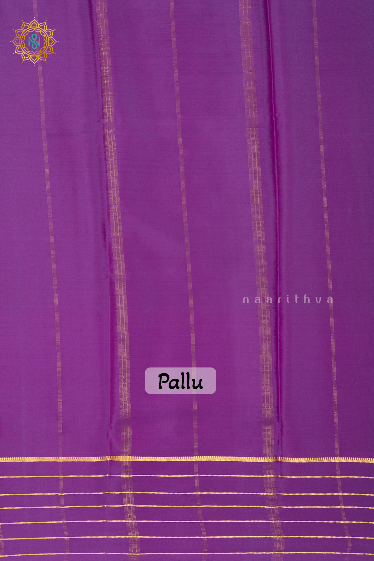 PEACOCK BLUE WITH LAVENDER & PINK - PURE MYSORE CREPE SILK