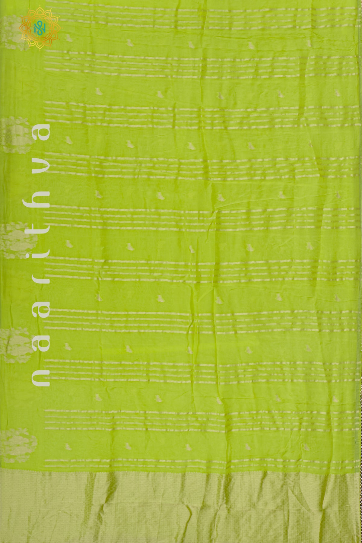 LIGHT GREEN WITH BOTTLE GREEN - SEMI ORGANZA