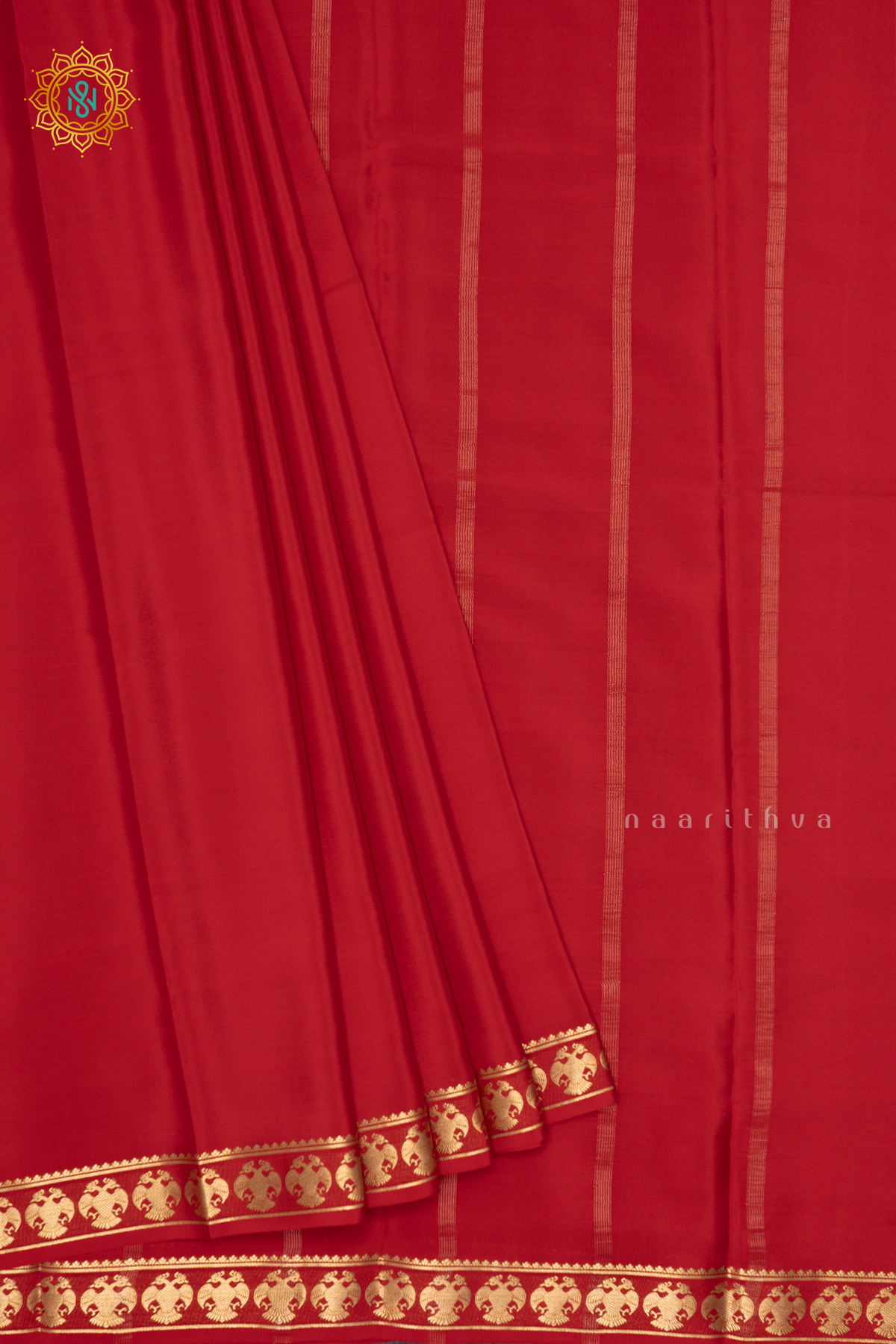 RED - PURE MYSORE CREPE SILK