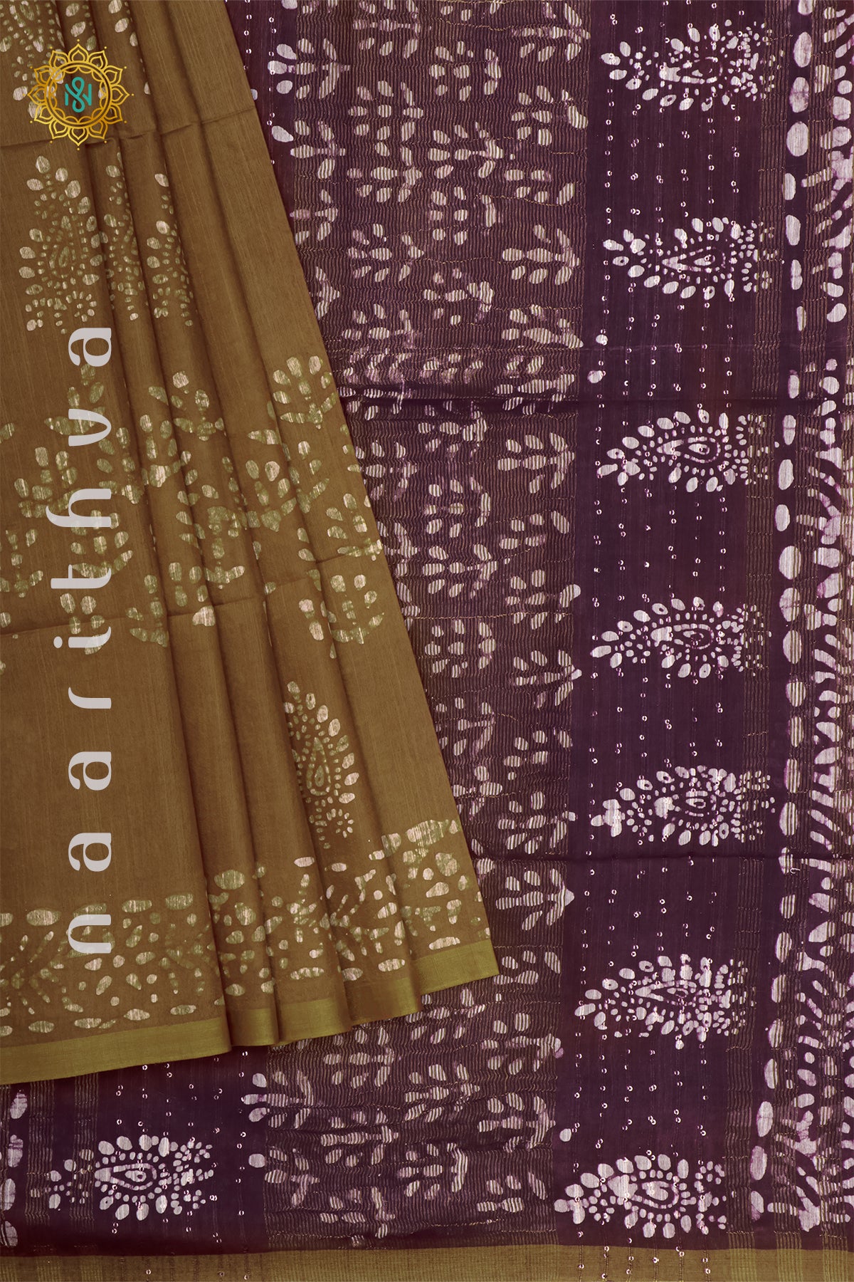 MUSTARD WITH DEEP WINE - SLUB COTTON