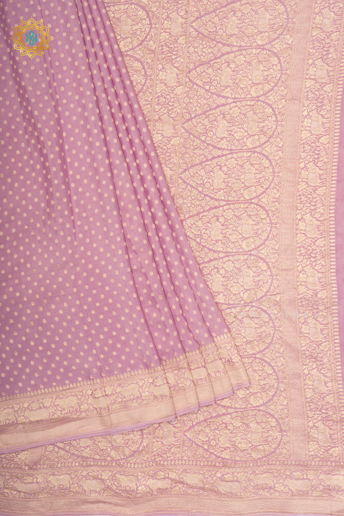 LAVENDER - PURE BANARASI CREPE SILK