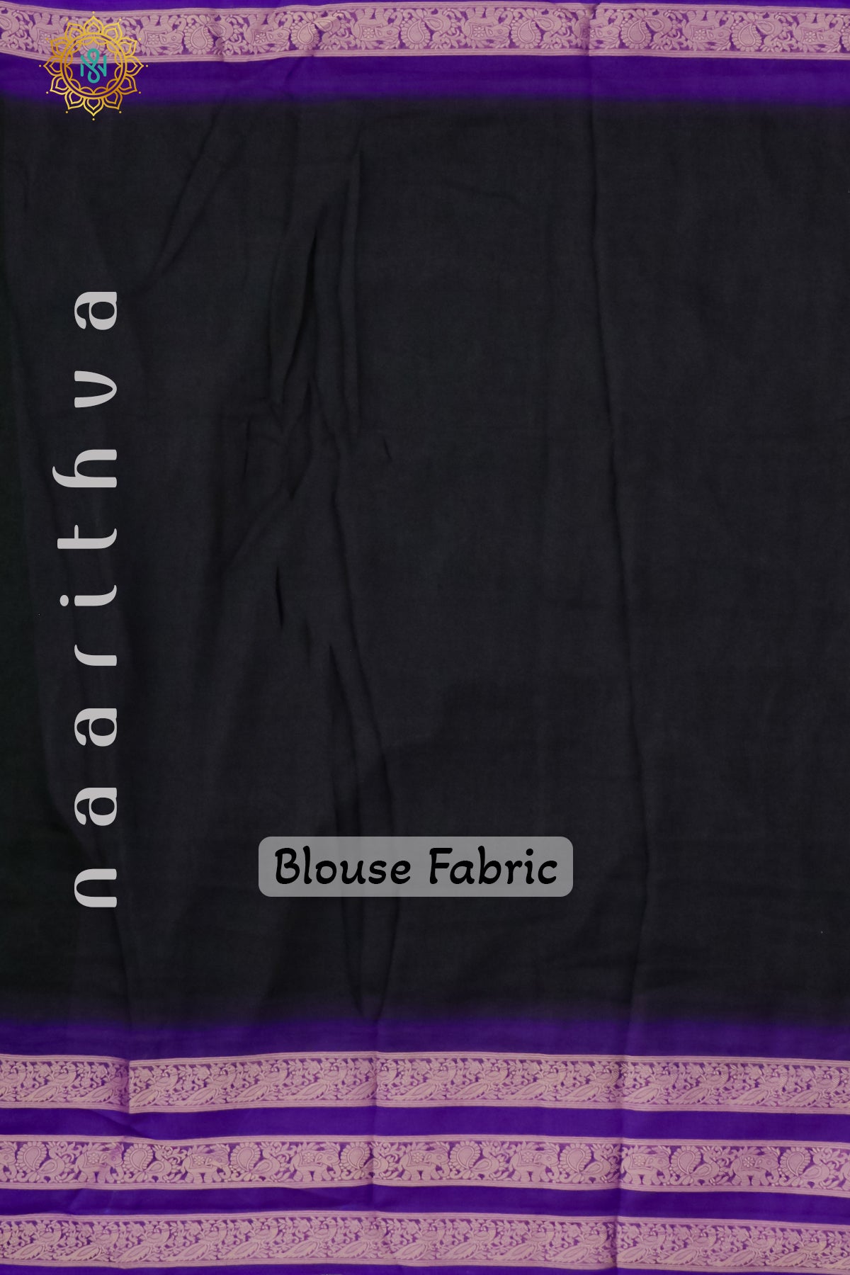 BLACK WITH PURPLE - SEMI GEORGETTE