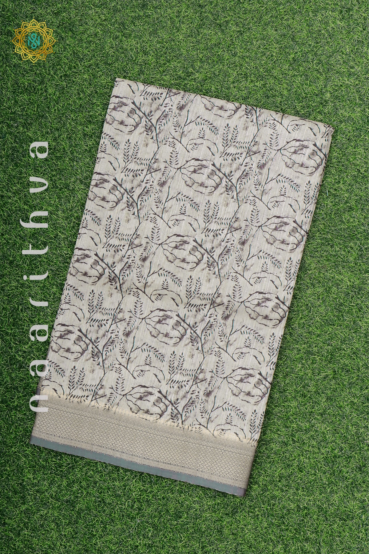 WHITE WITH ELEPHANT GREY - KOTHA TUSSAR