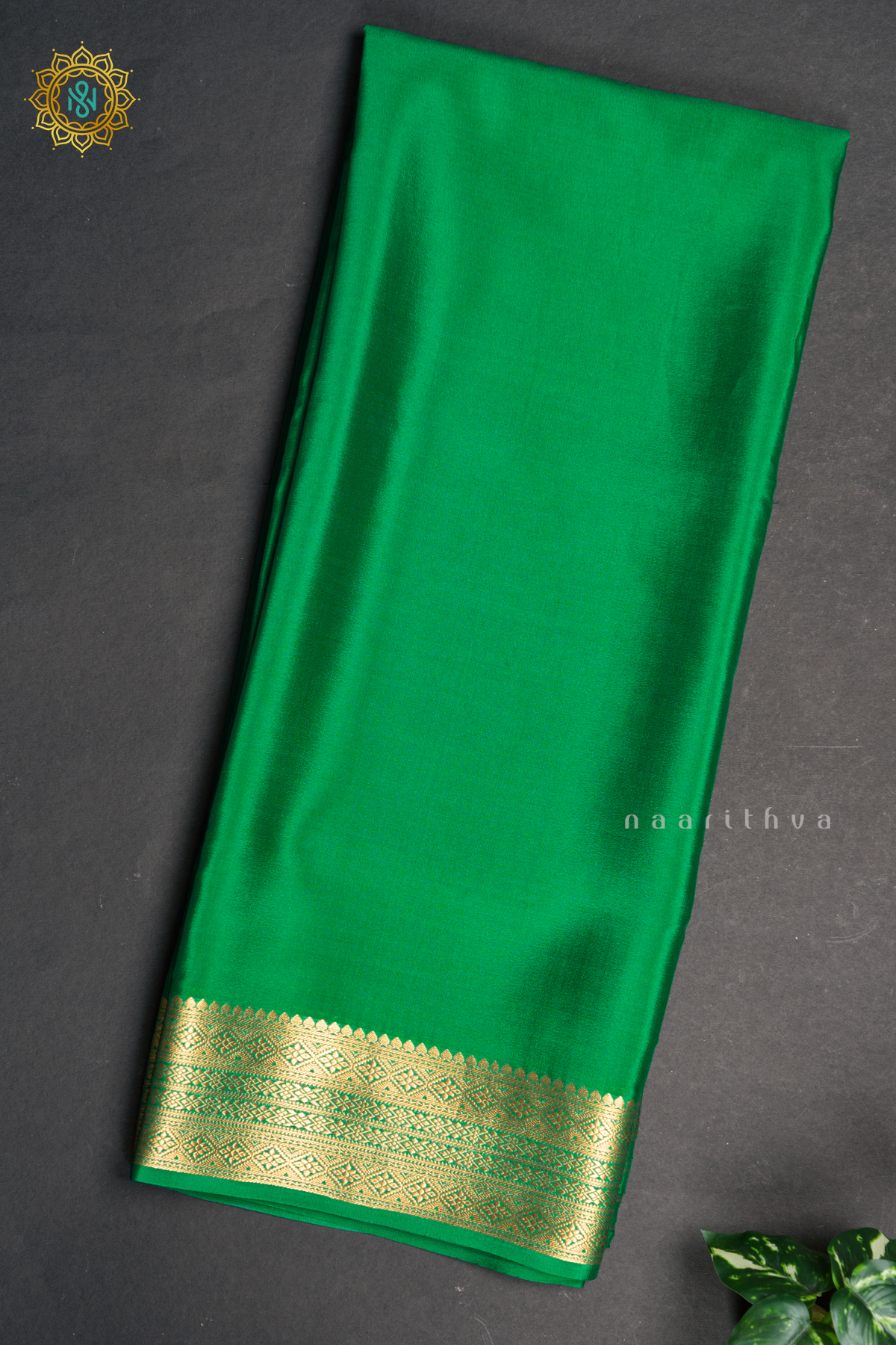 GREEN - PURE MYSORE CREPE SILK