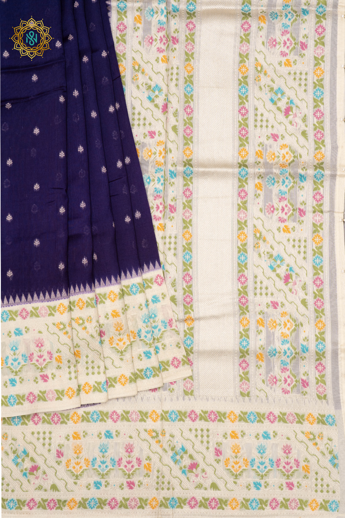 PURPLE WITH WHITE - SEMI TUSSAR