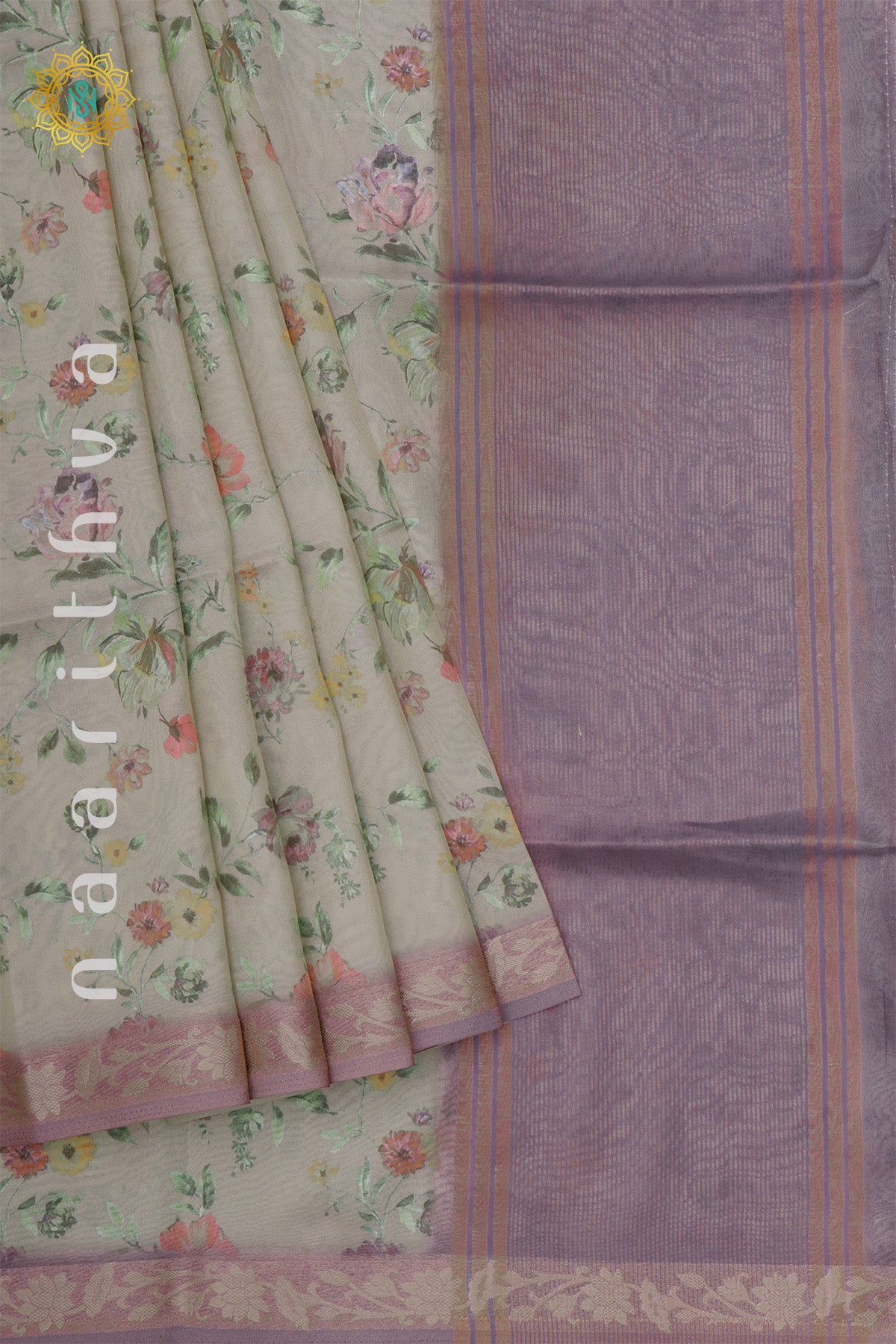 OFF WHITE WITH LAVENDER - SEMI TISSUE