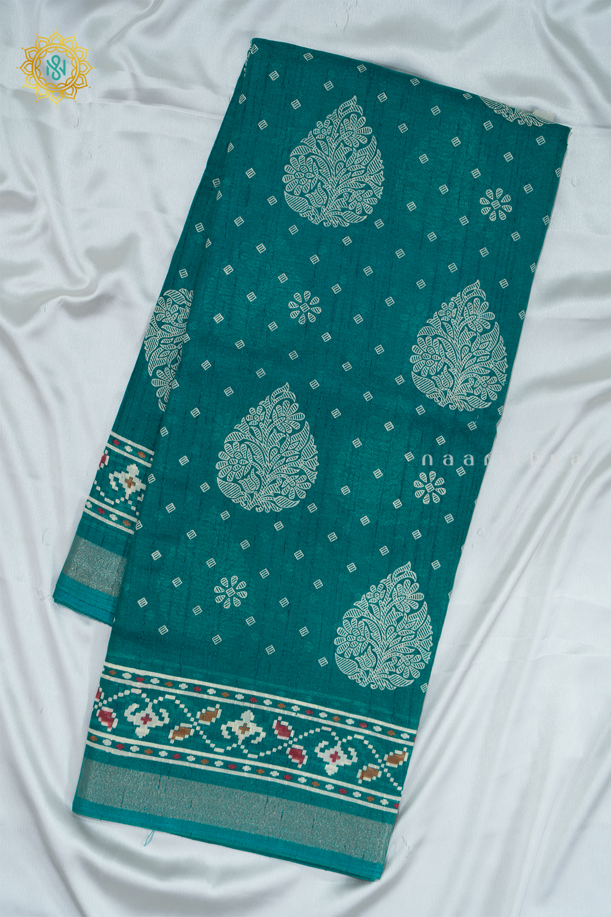 AQUA GREEN - JUTE COTTON