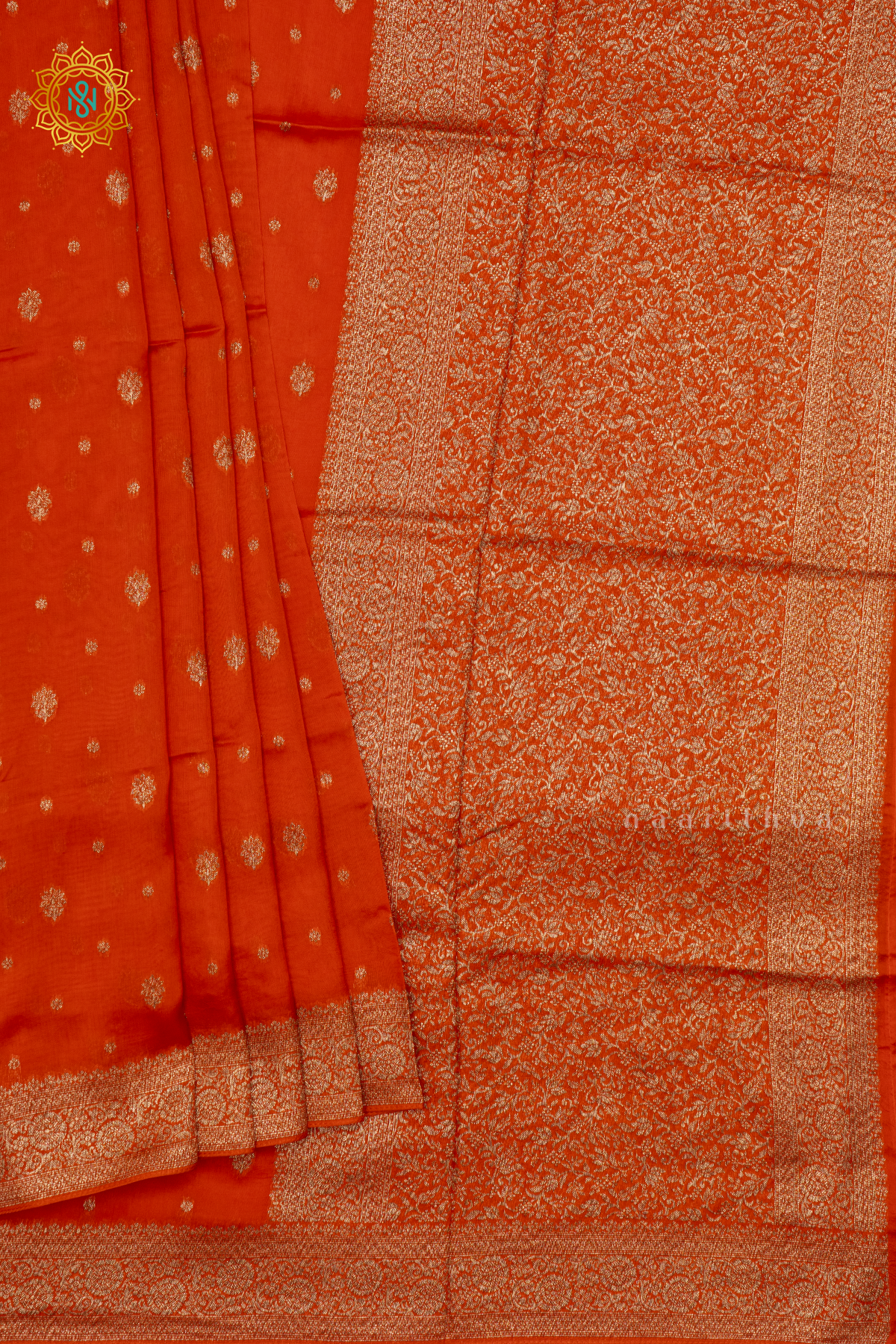 ORANGE - SEMI TUSSAR SILK