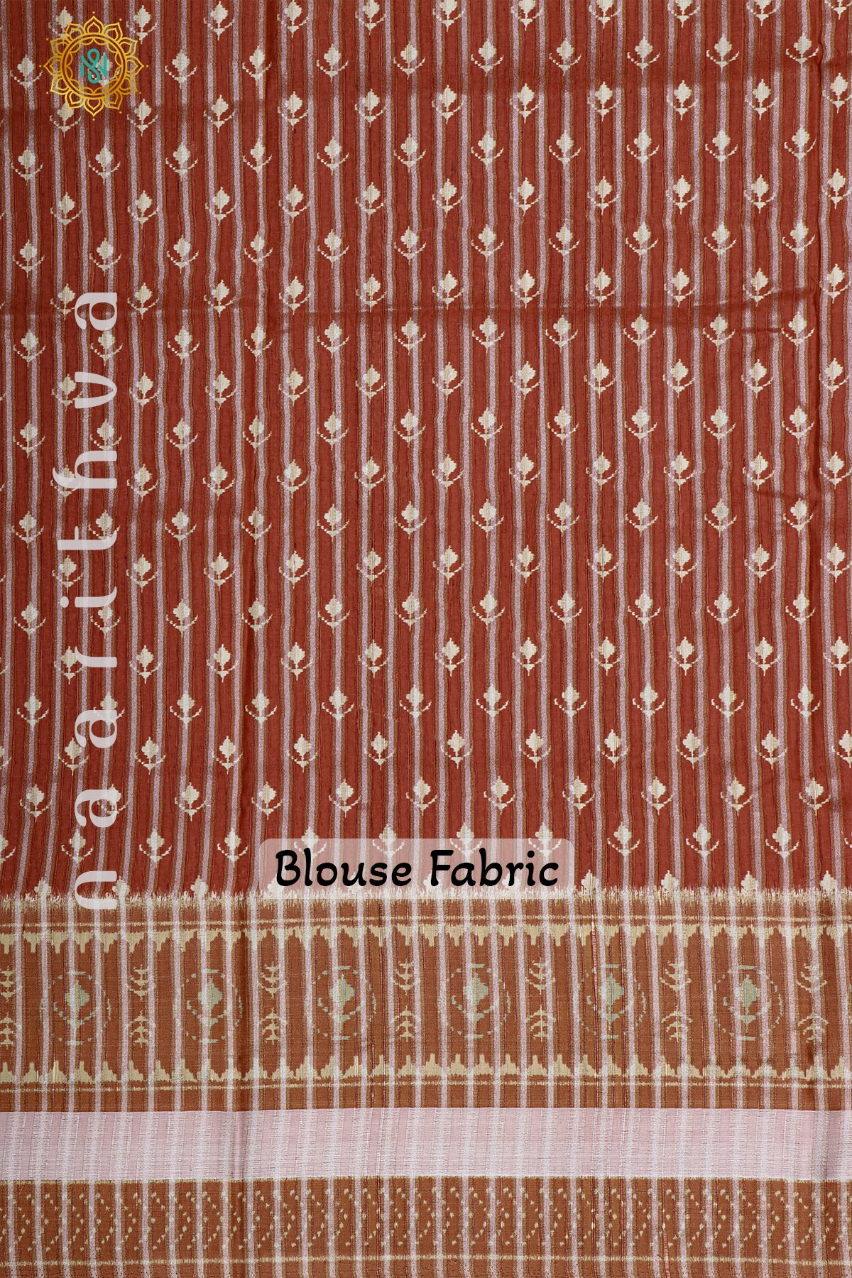 AQUA BLUE WITH RUST ORANGE - KOTHA TUSSAR