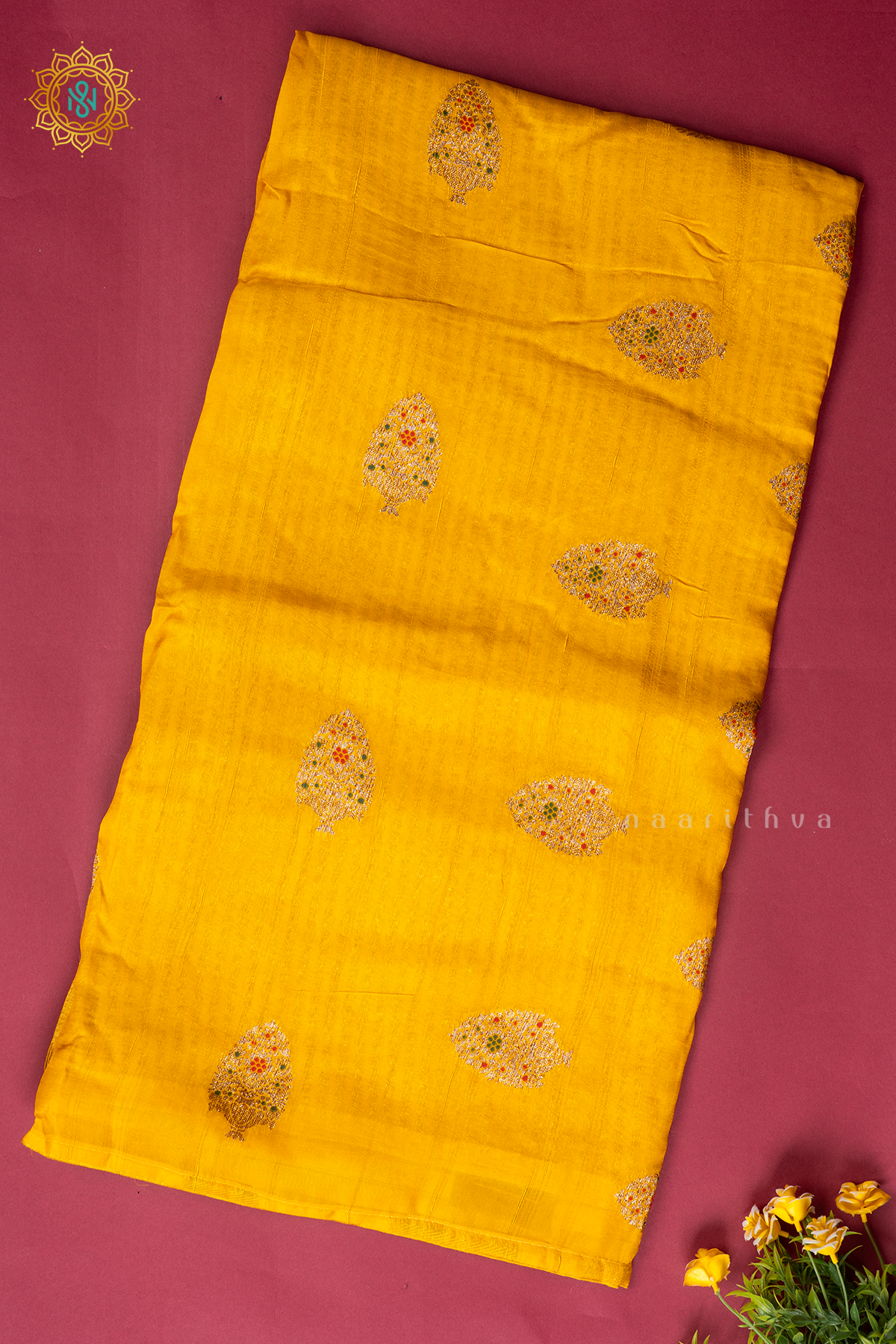 YELLOW - SEMI TUSSAR SILK