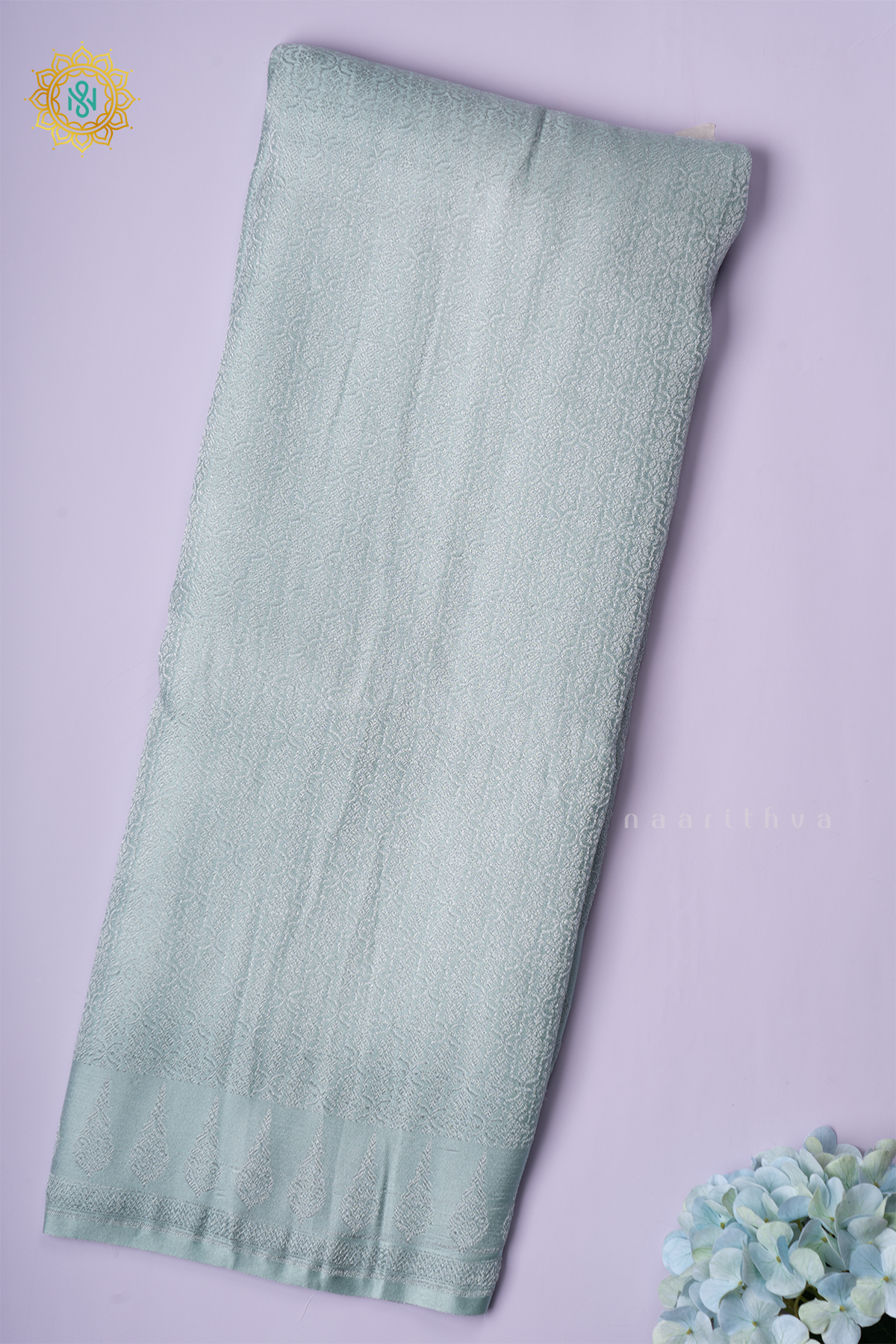 PISTA GREEN - SATIN BANARASI