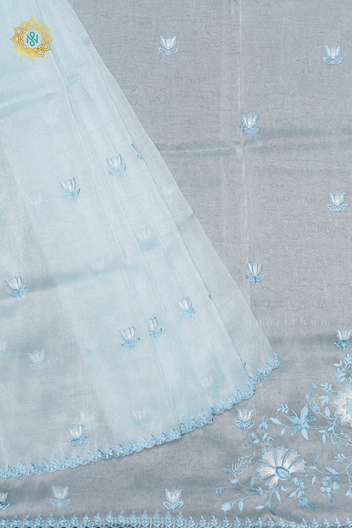 AQUA BLUE - TISSUE ORGANZA