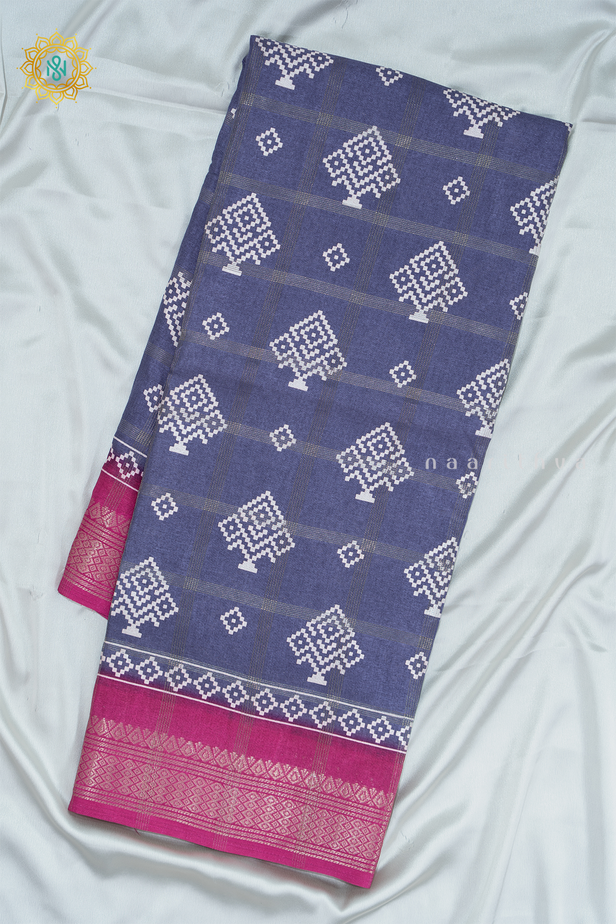 LAVENDER WITH PINK - DOLA SILK