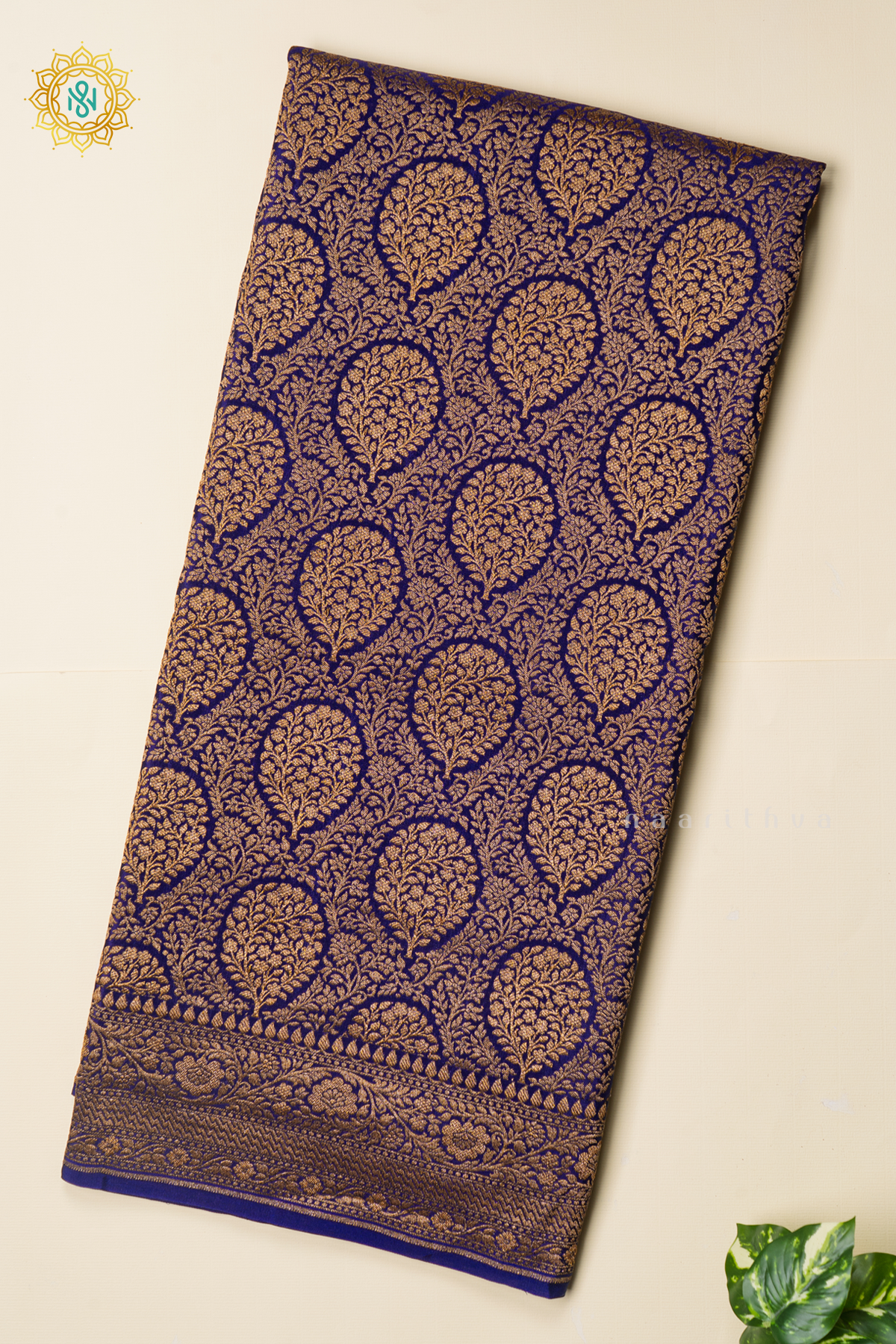 BLUE - PURE BANARASI CREPE