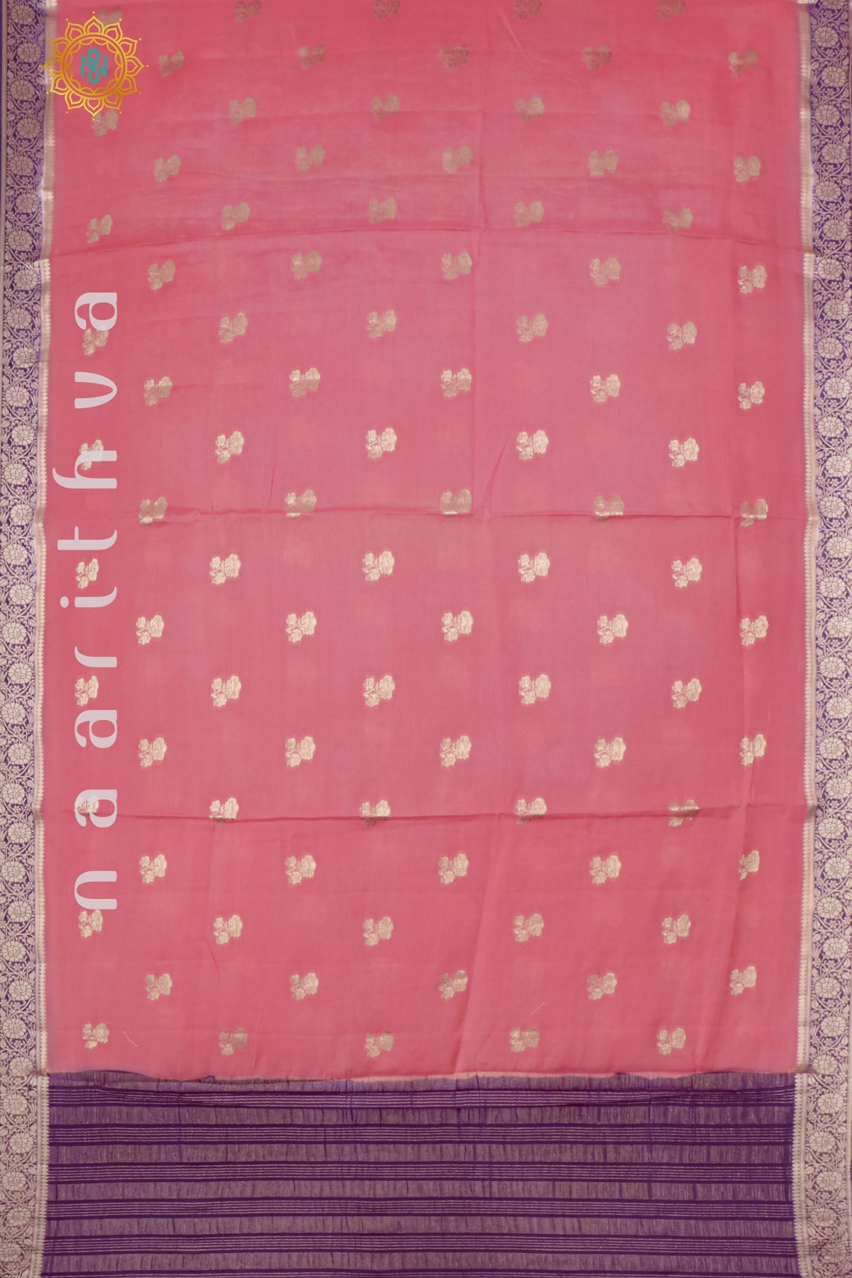 PEACH WITH PURPLE - SEMI CHINNON