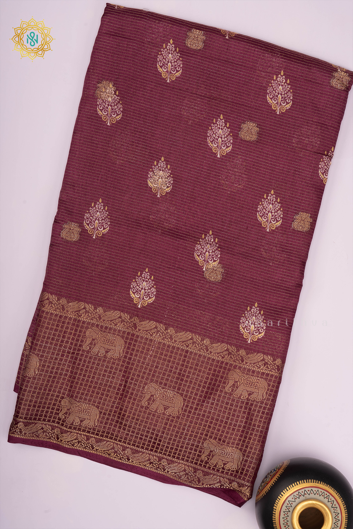 MAROON - SEMI GEORGETTE