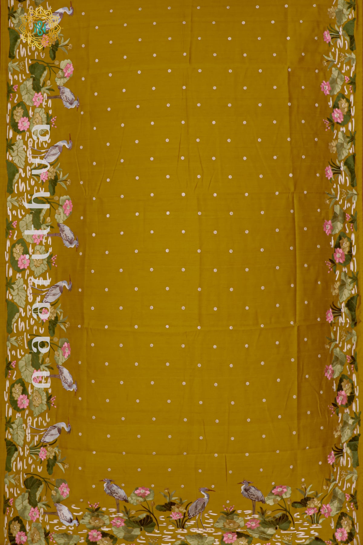 MUSTARD - SEMI TUSSAR SILK WITH EMBROIDERY