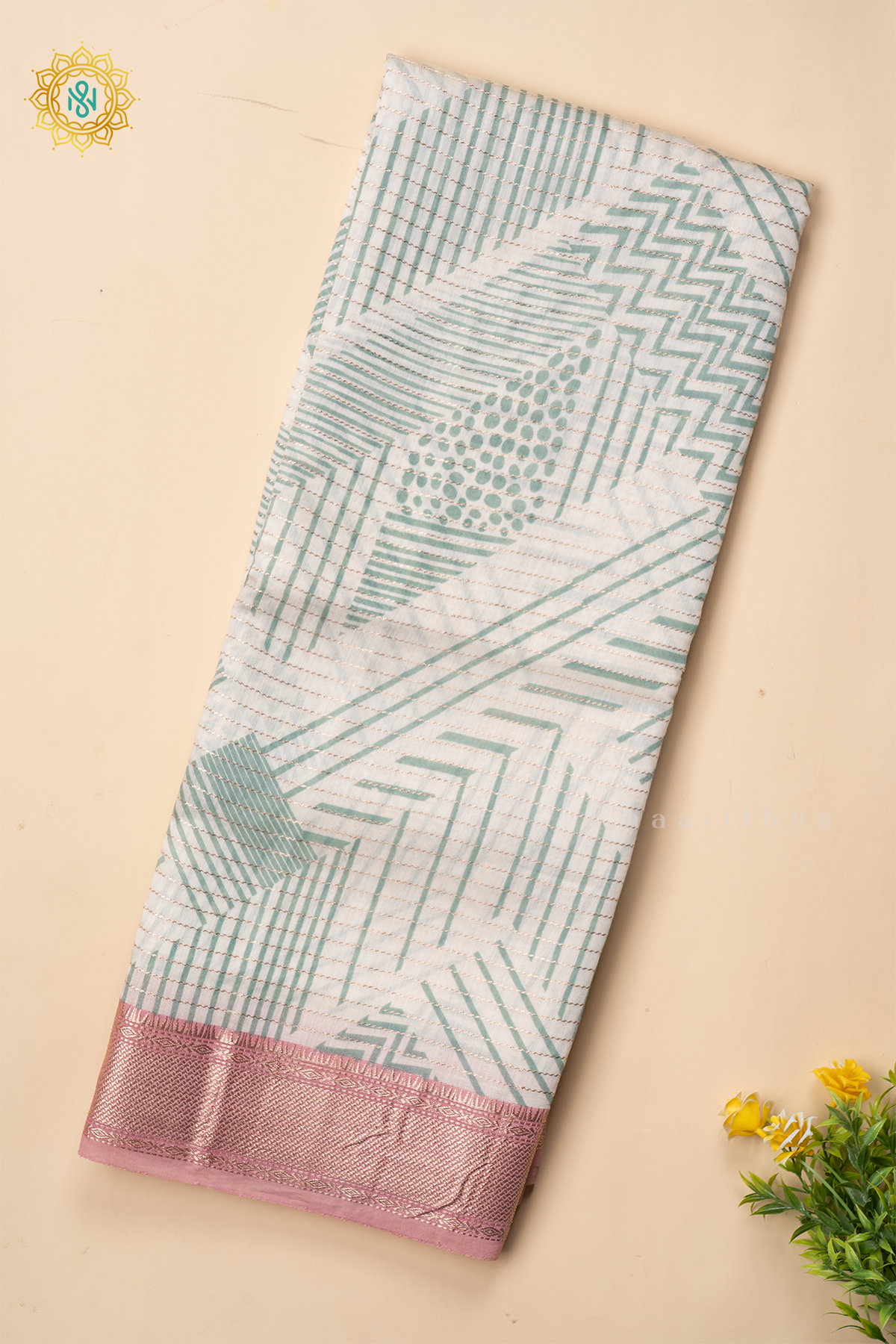 GREEN WITH PEACH - BUTTER CREPE