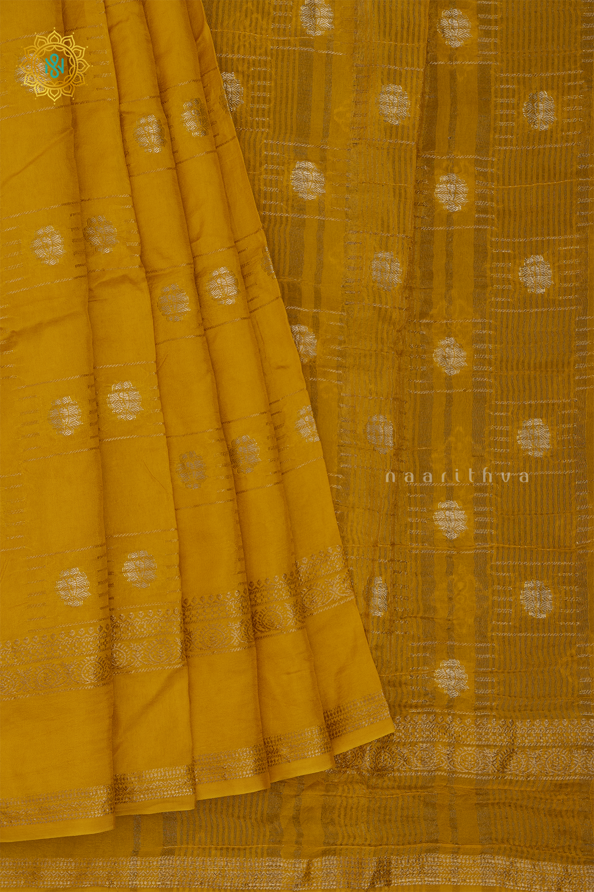 YELLOW WITH PURPLE - DOLA SILK