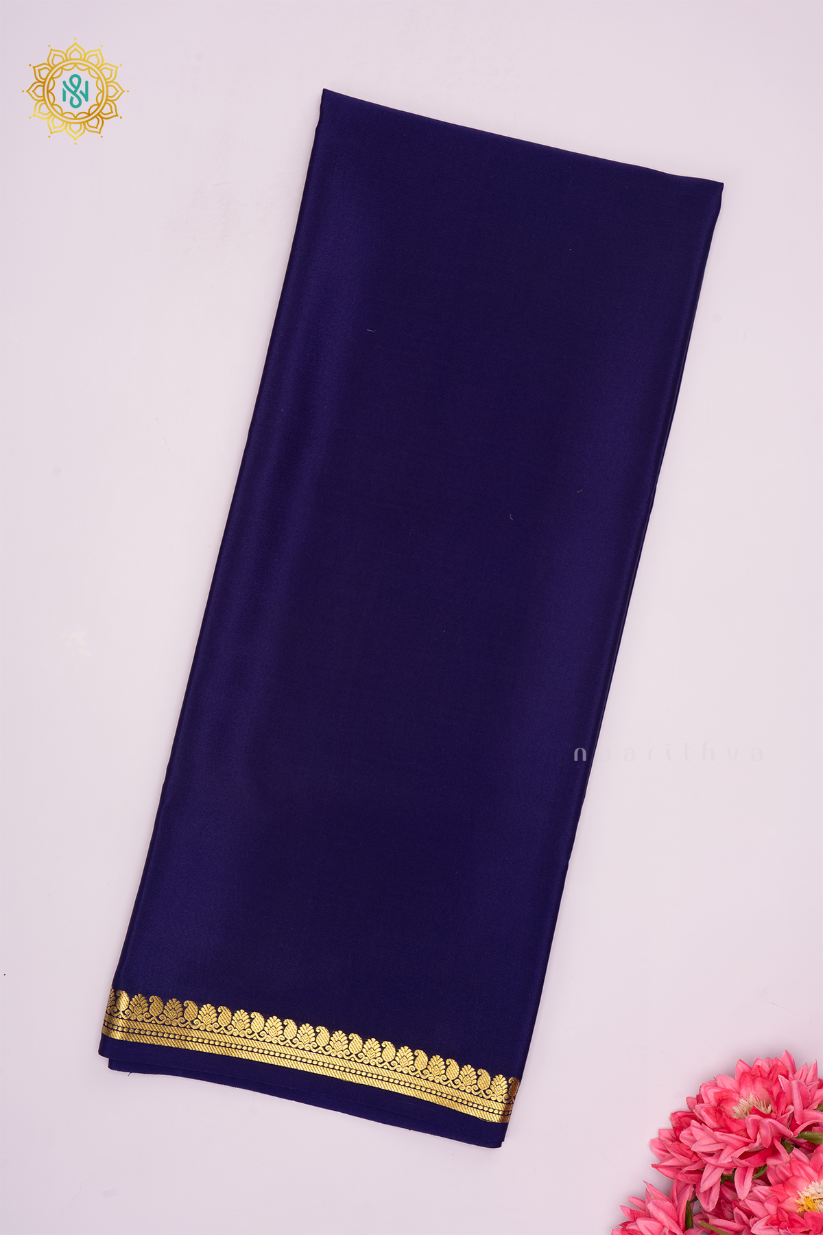 BLUE - PURE MYSORE CREPE SILK