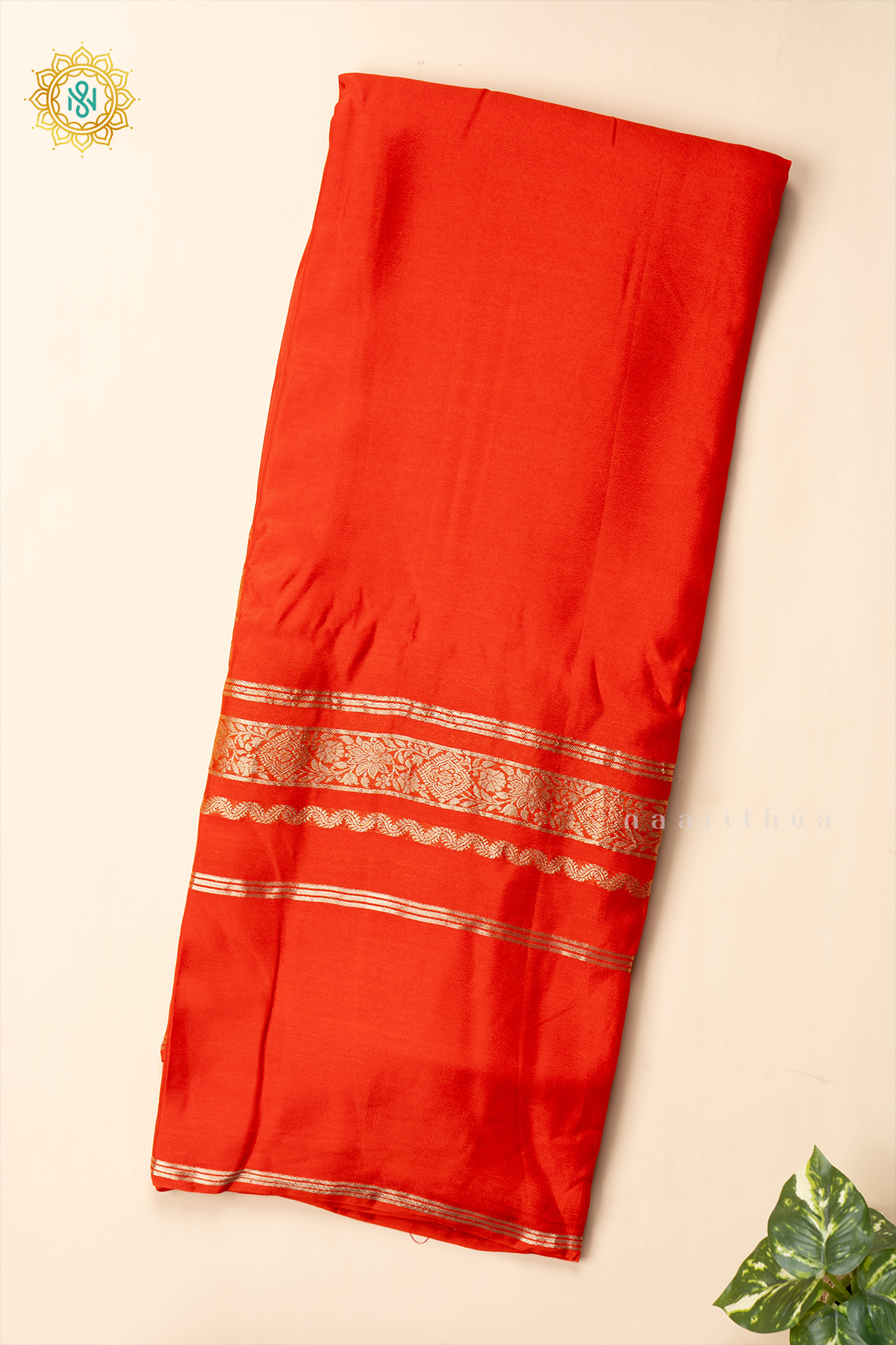 ORANGE - SEMI MYSORE CREPE SILK