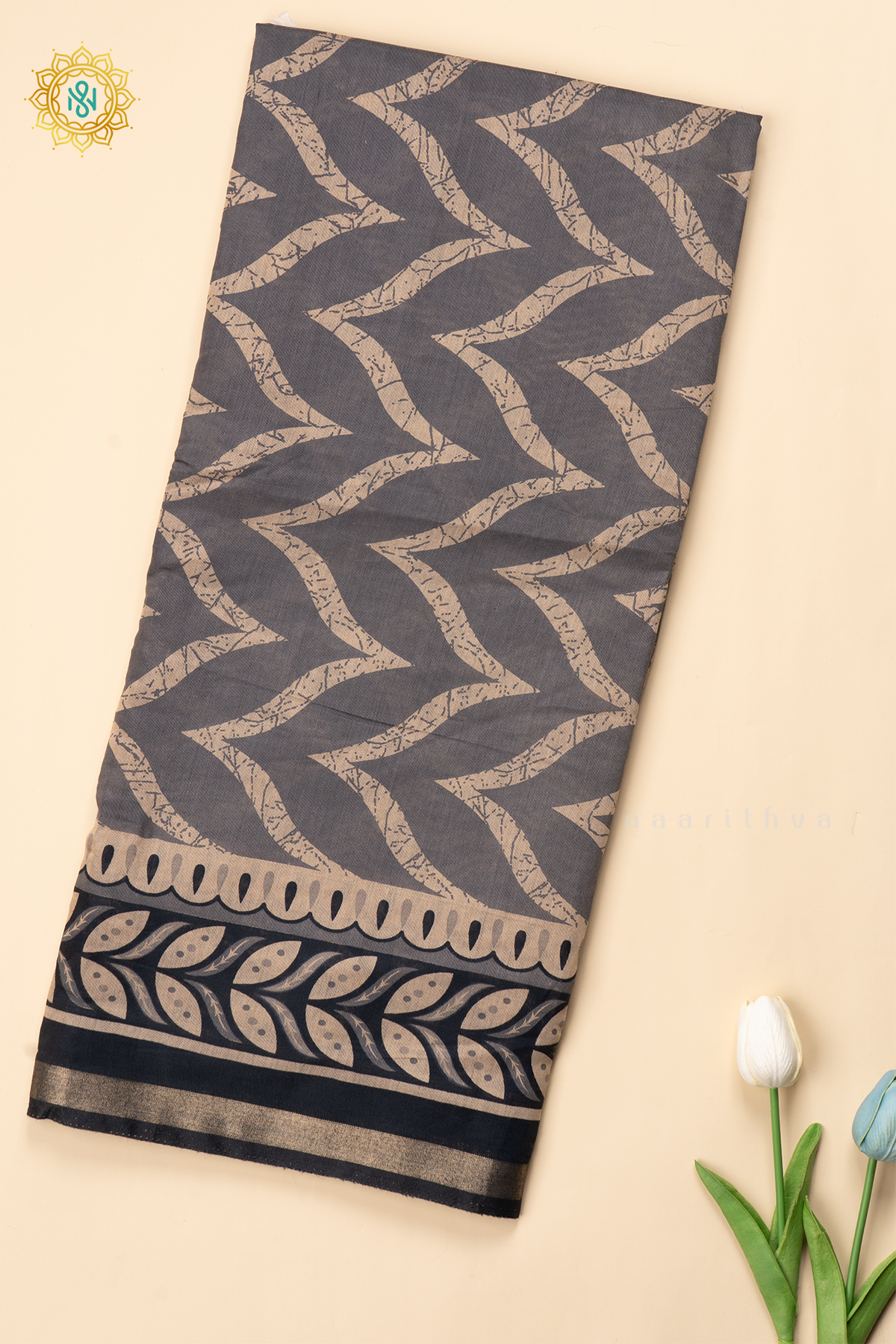 GREY WITH BLACK - SOFT COTTON