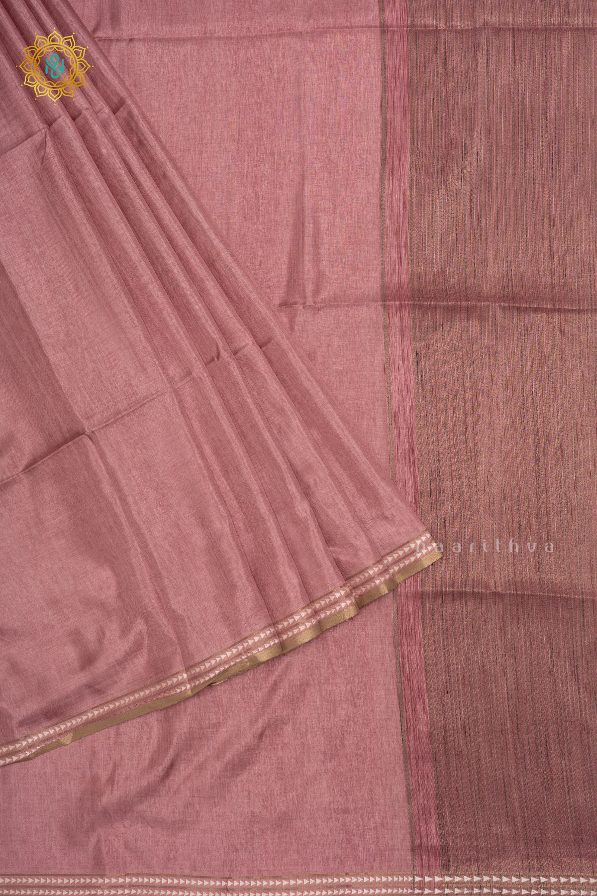 Light Pink - Semi Tussar Silk Saree Allover Plain Body with Thread Woven Border, Pallu and Blouse
