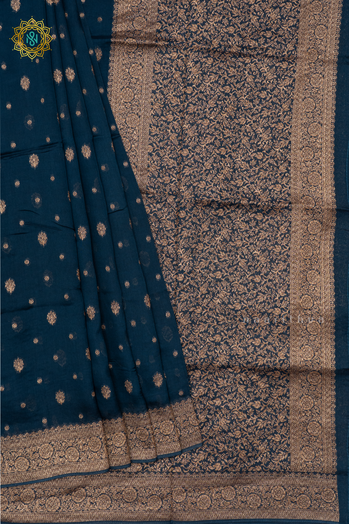 PEACOCK BLUE - SEMI TUSSAR SILK