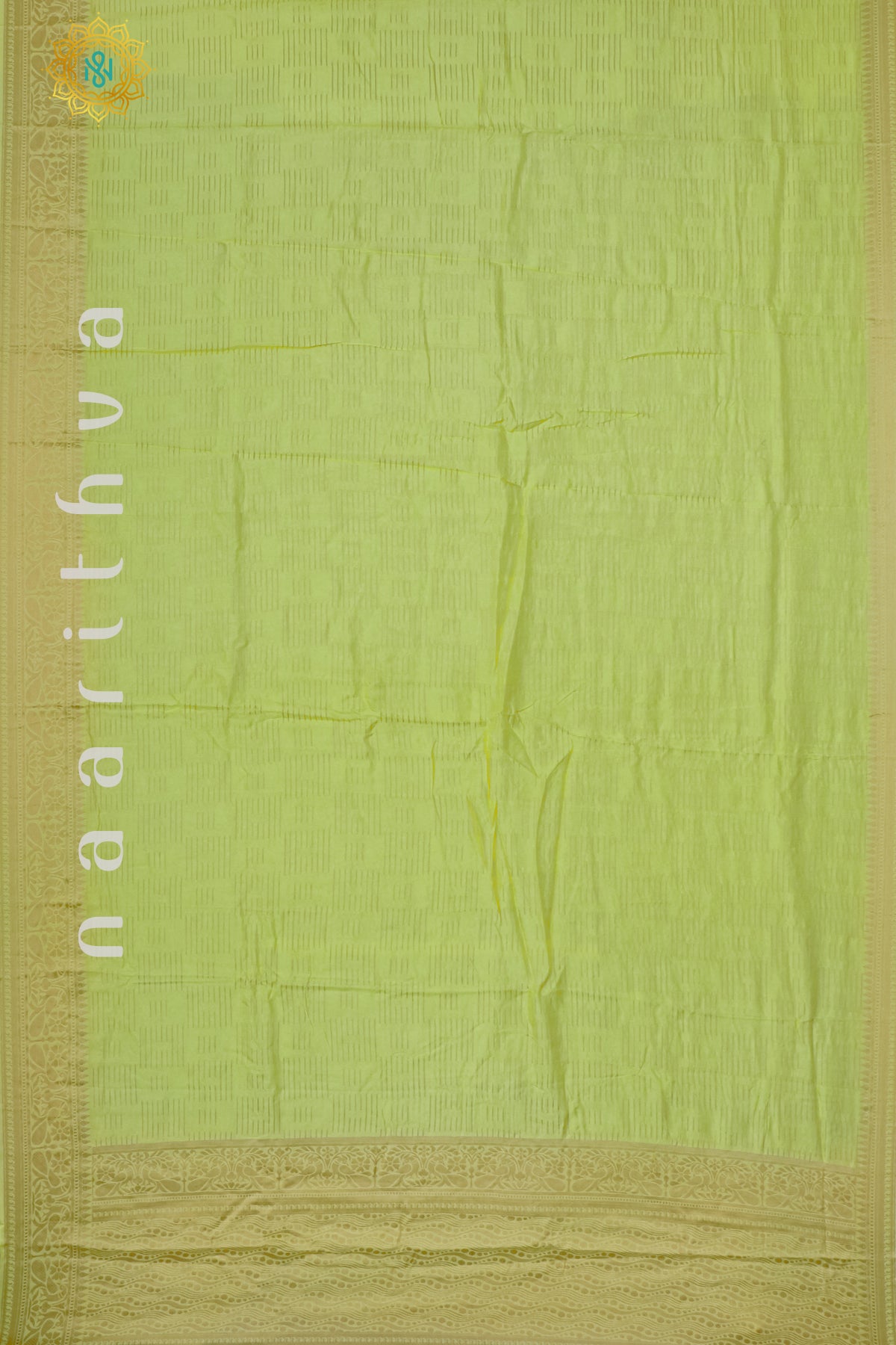 LEMON YELLOW WITH OLIVE GREEN - DOLA SILK
