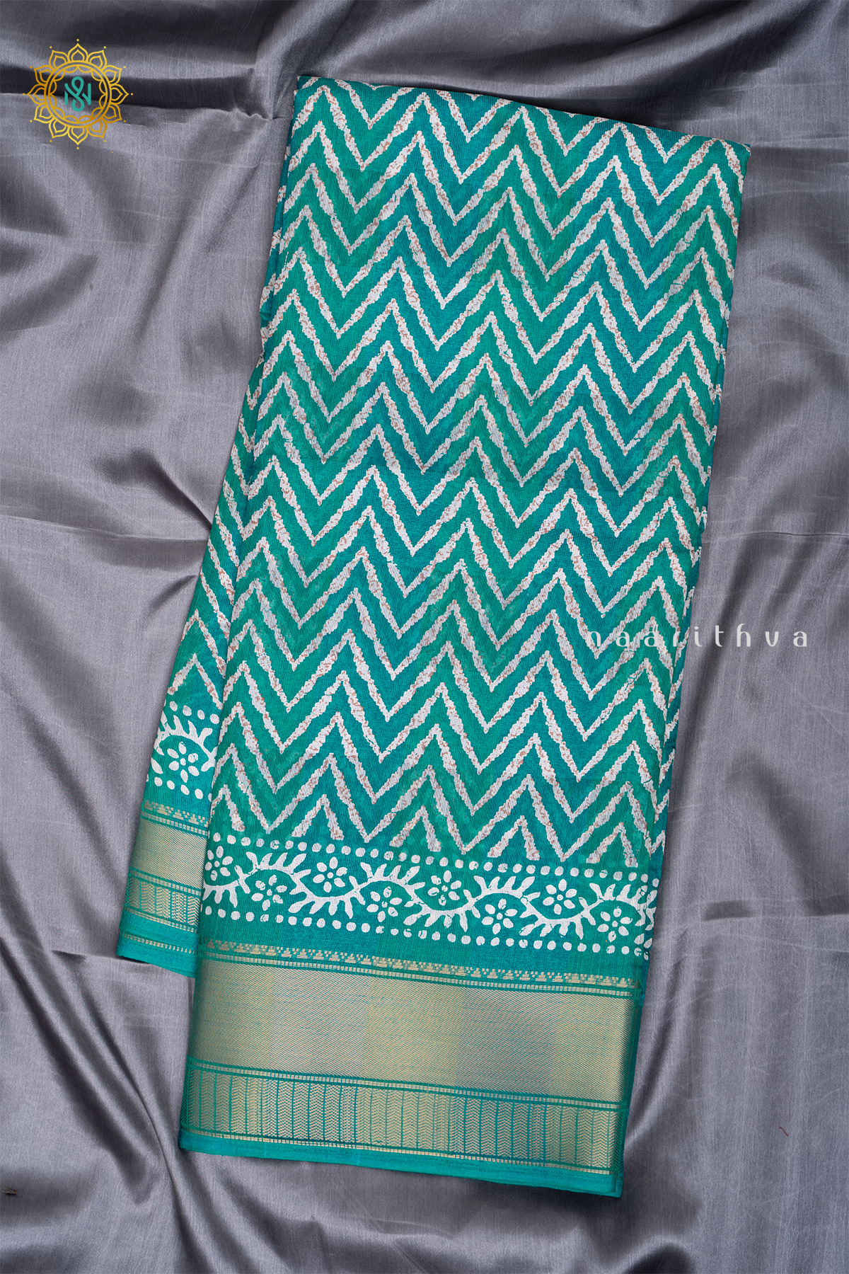 AQUA GREEN - JUTE COTTON