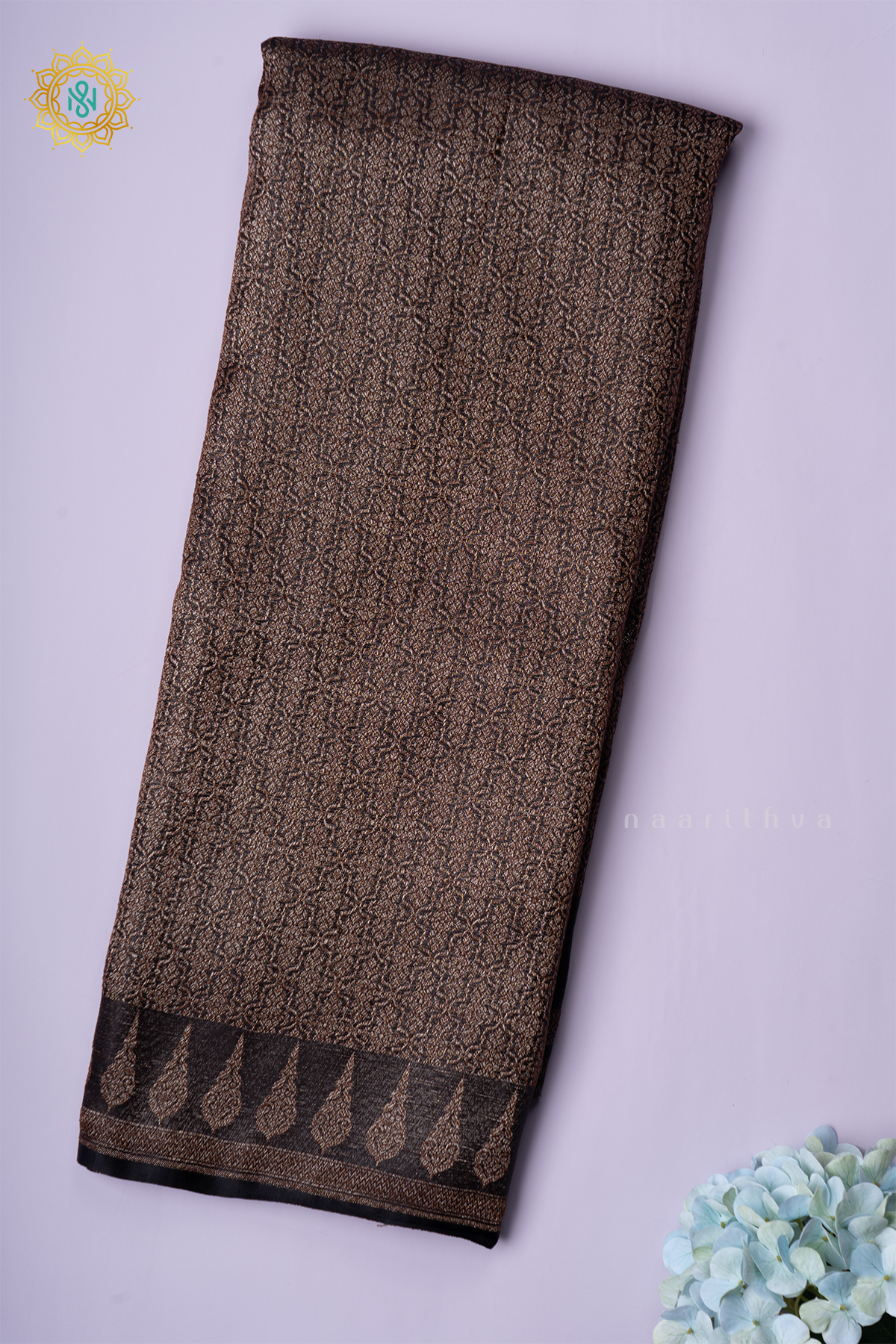 BLACK - SATIN BANARASI