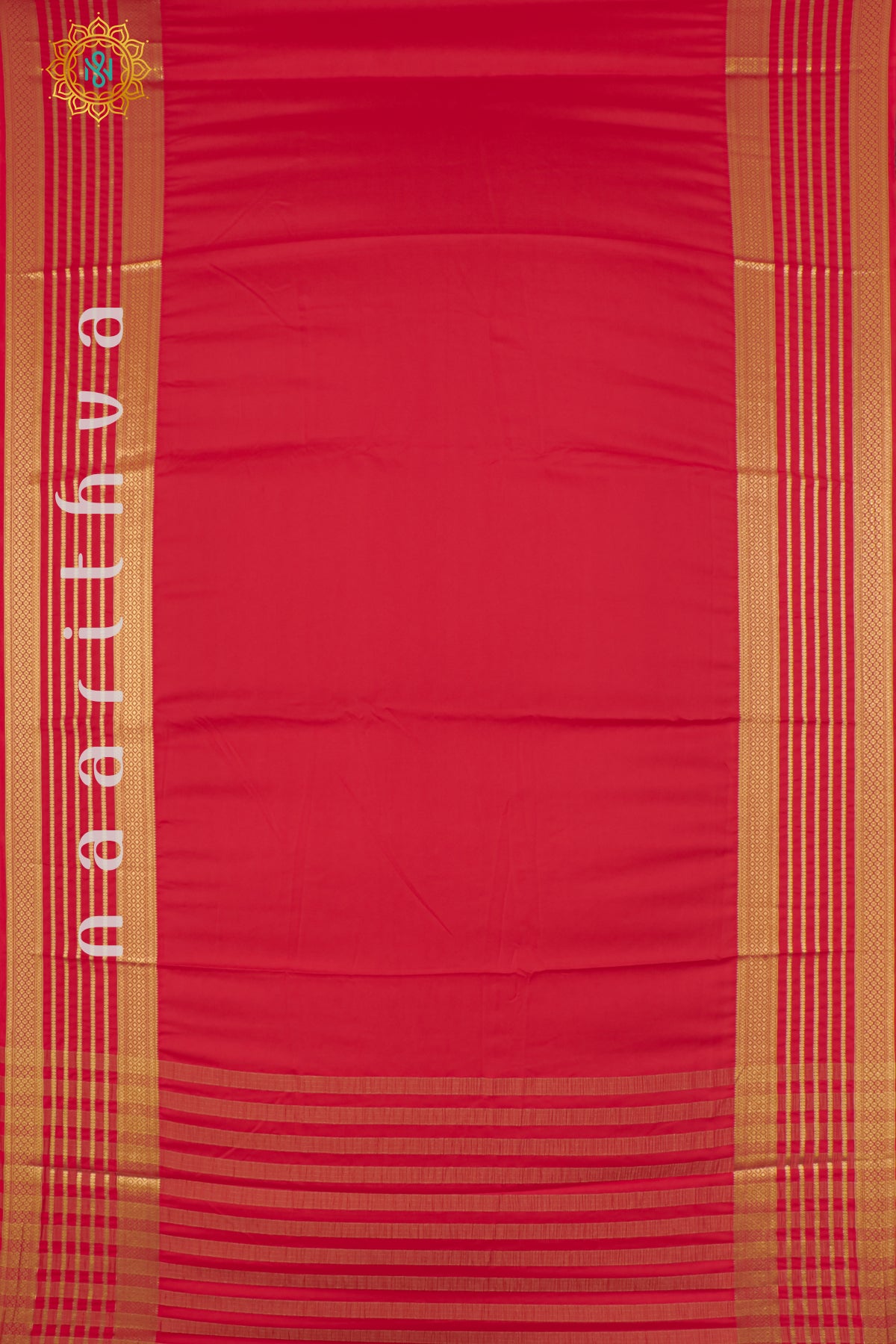 RED - SEMI MYSORE CREPE SILK